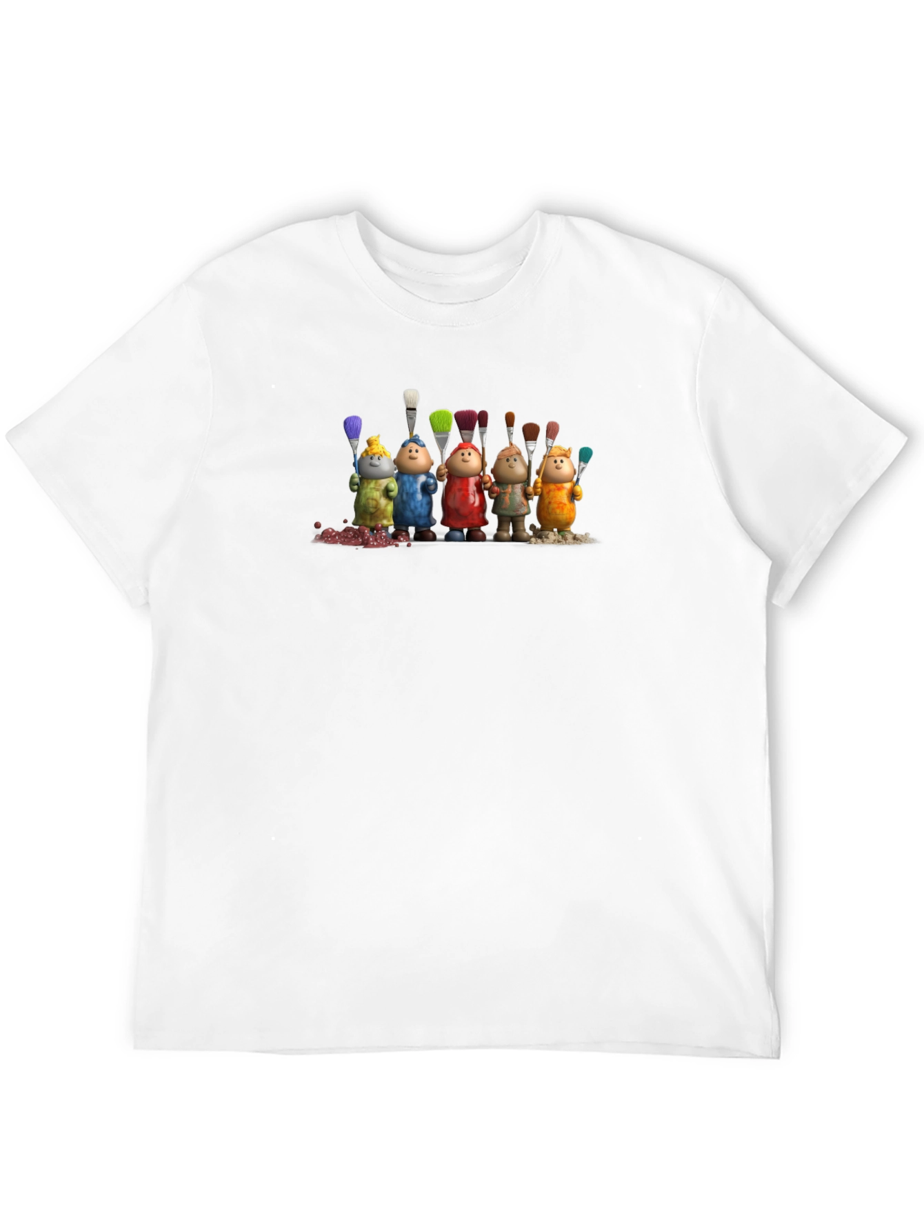 Artistic Paintbrush Pals Graphic T-Shirt
