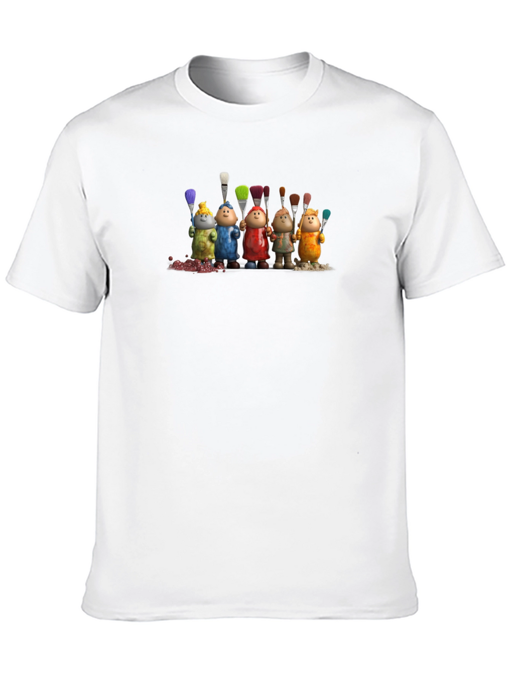 Artistic Paintbrush Pals Graphic T-Shirt