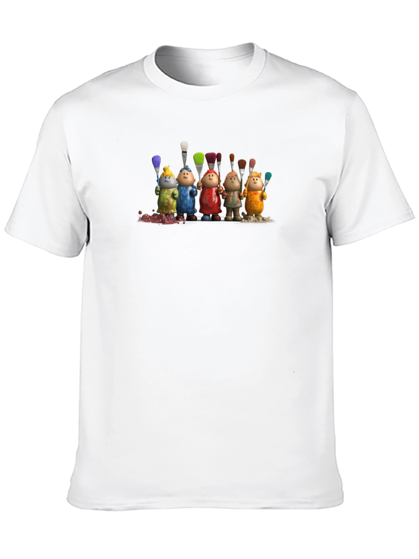 Artistic Paintbrush Pals Graphic T-Shirt