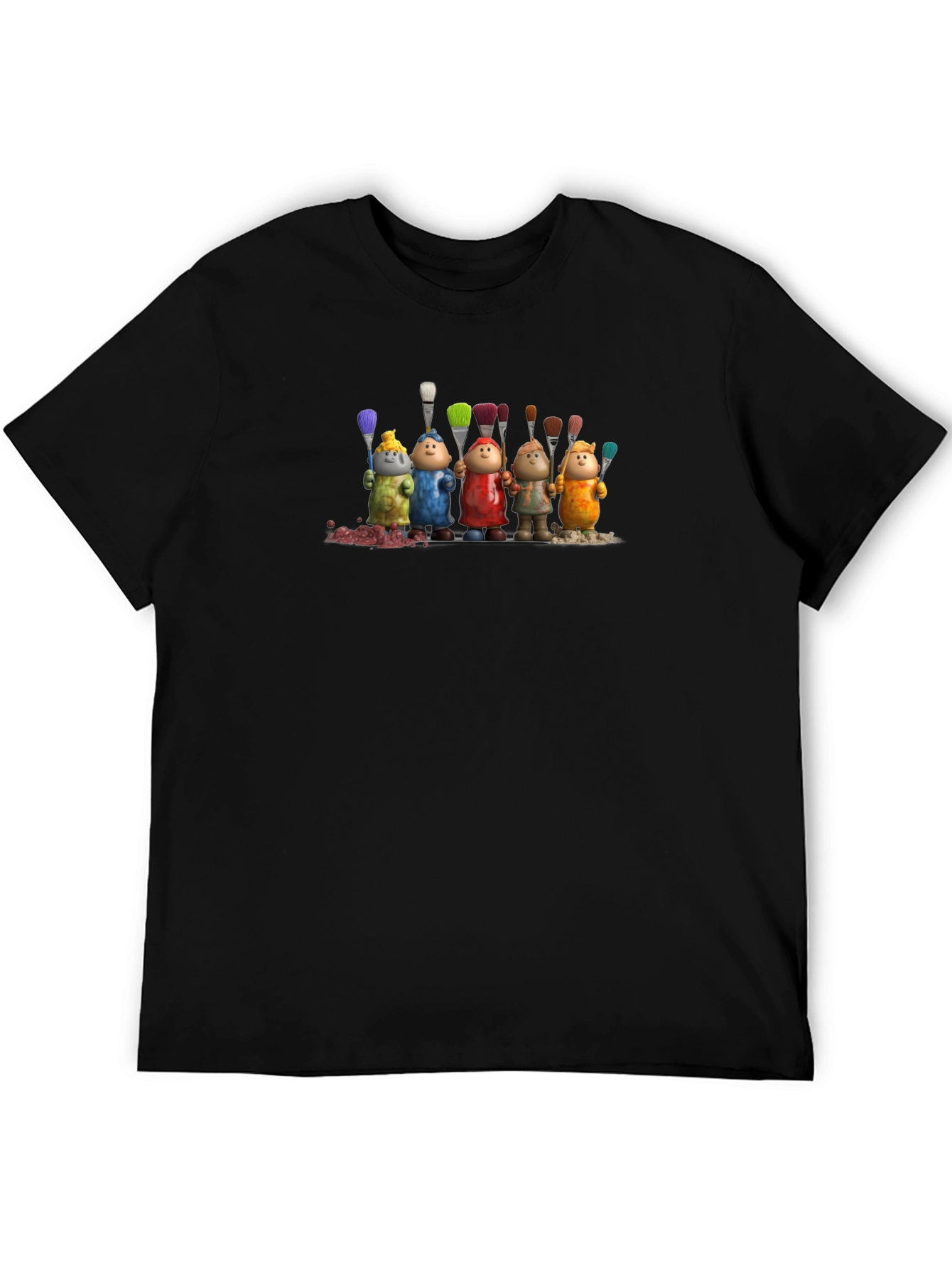 Artistic Paintbrush Pals Graphic T-Shirt