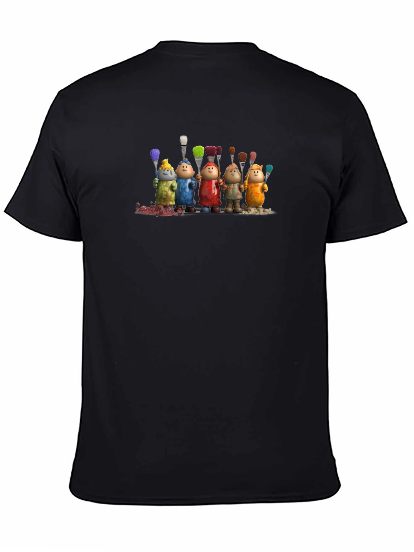 Artistic Paintbrush Pals Graphic T-Shirt