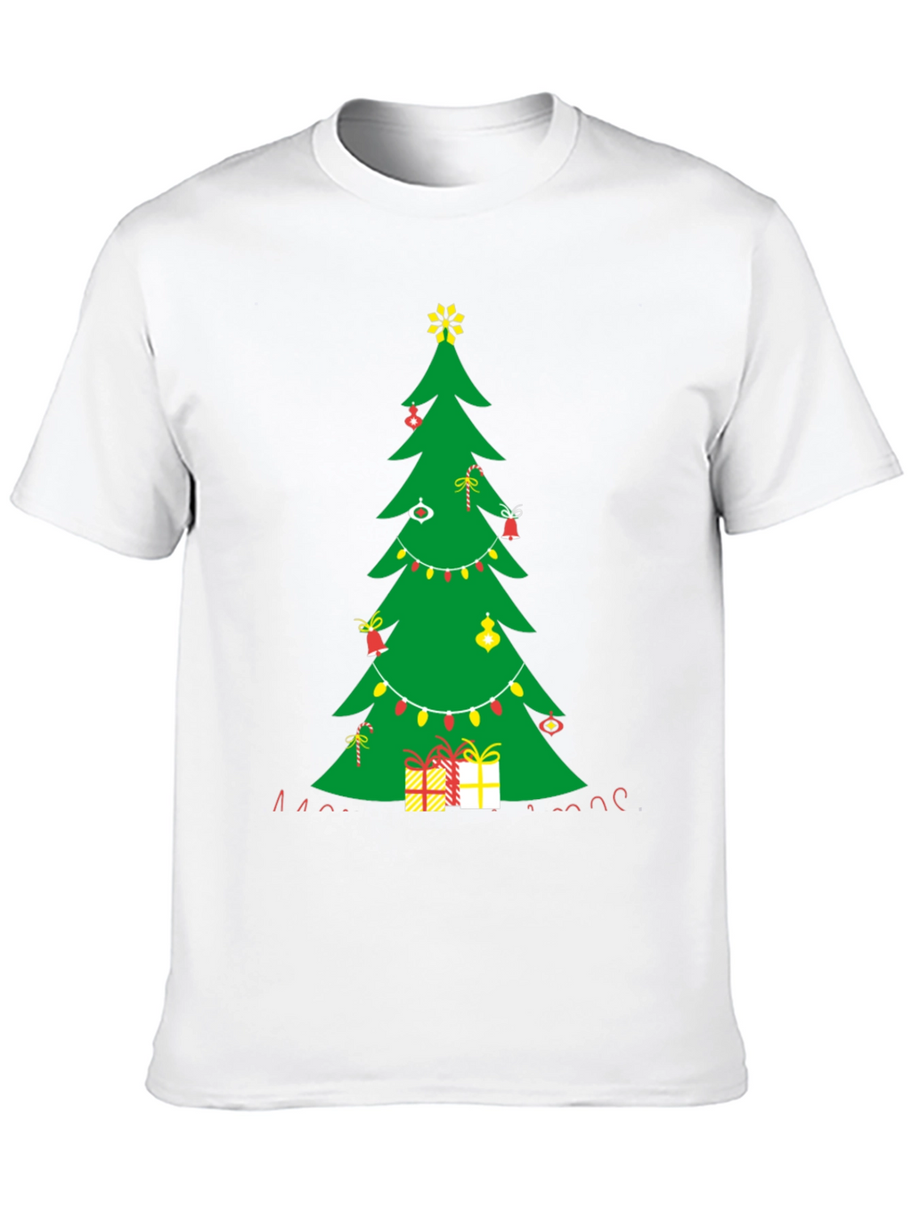 Festive Christmas Tree Graphic Tee - Holiday Style