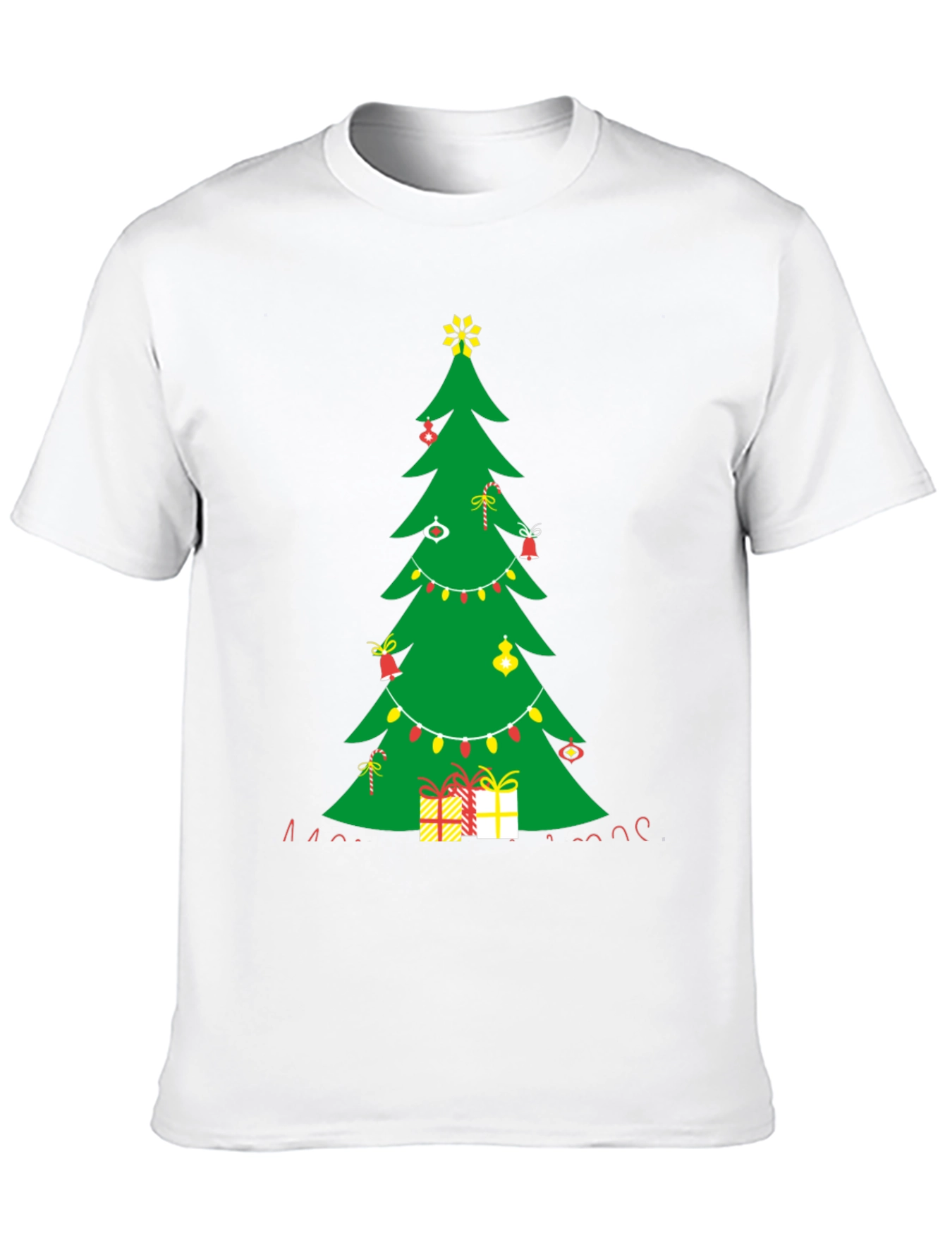 Festive Christmas Tree Graphic Tee - Holiday Style