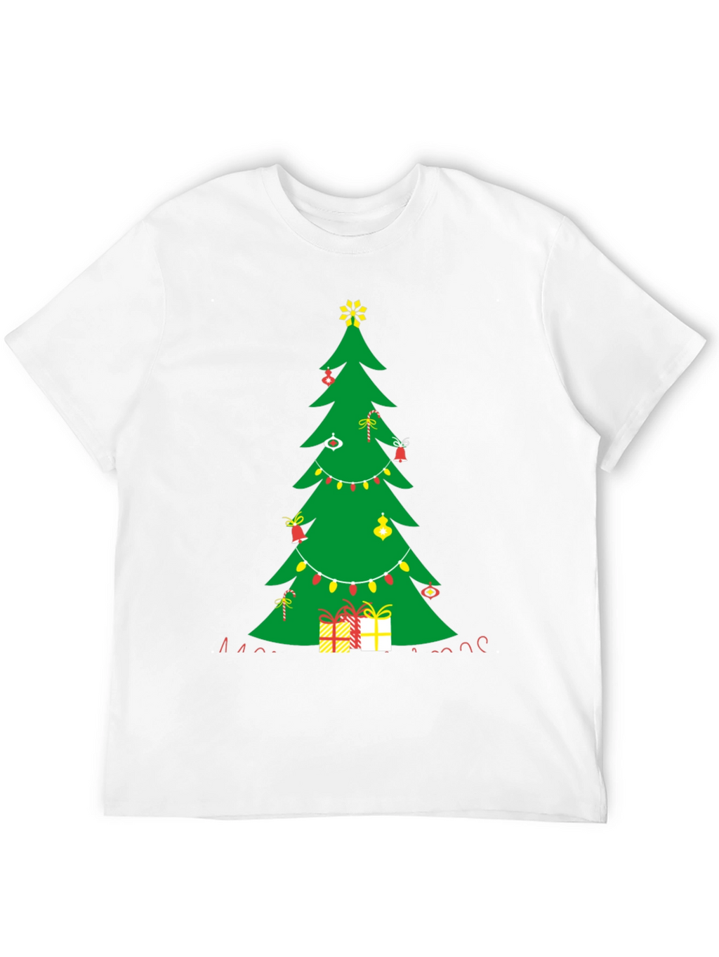 Festive Christmas Tree Graphic Tee - Holiday Style