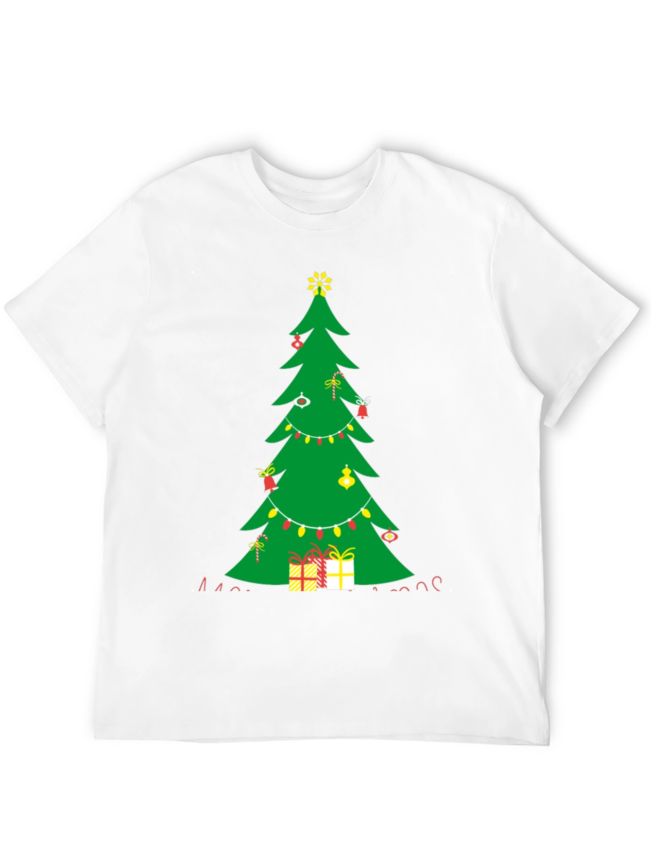 Festive Christmas Tree Graphic Tee - Holiday Style