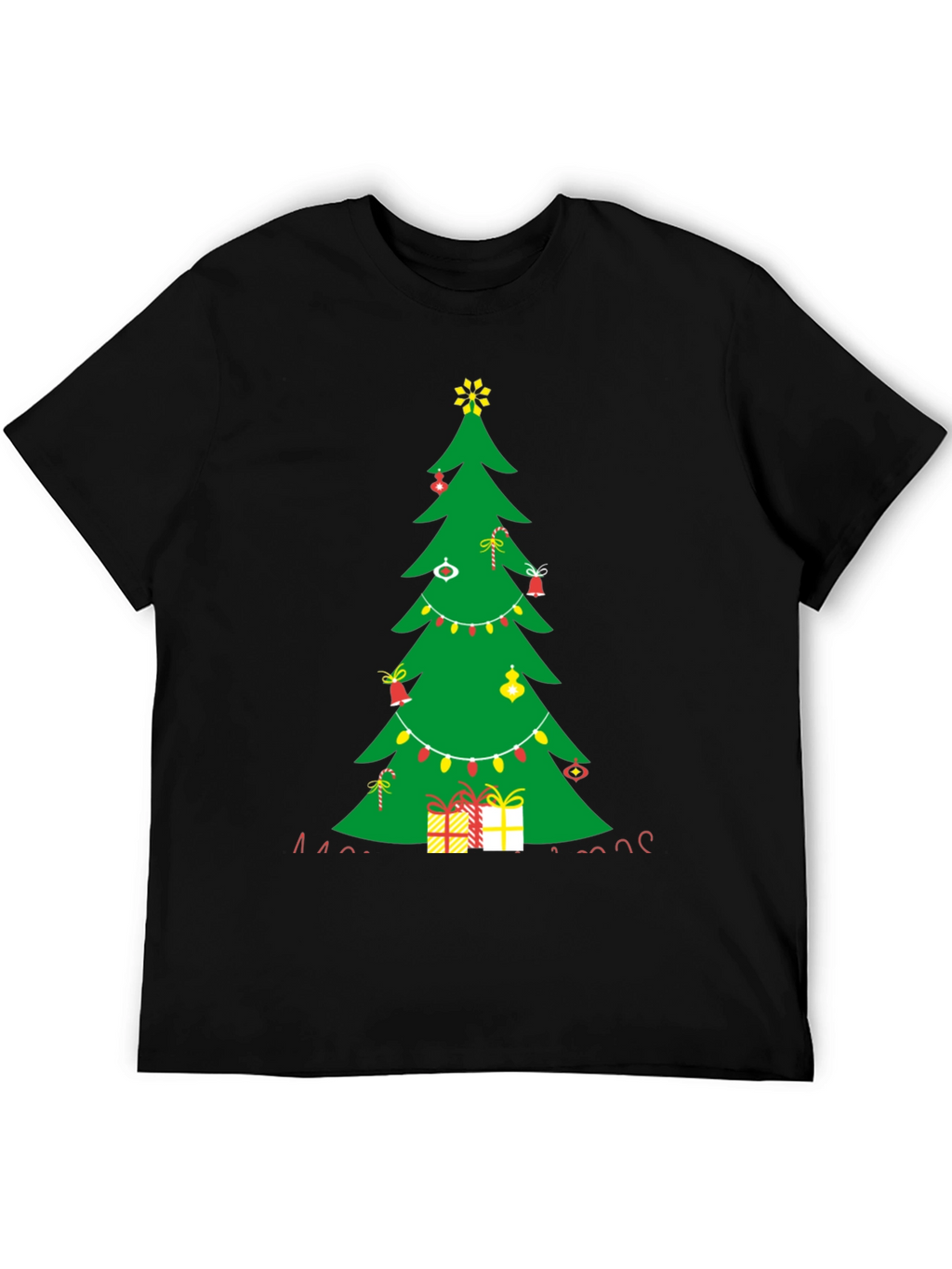 Festive Christmas Tree Graphic Tee - Holiday Style