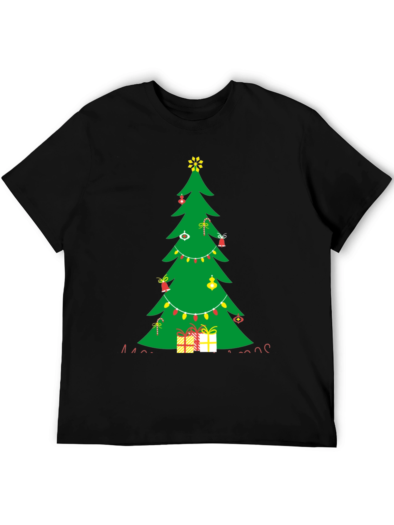 Festive Christmas Tree Graphic Tee - Holiday Style
