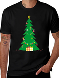 Festive Christmas Tree Graphic Tee - Holiday Style