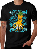 Octopus Pineapple T-Shirt - Fun Summer Design