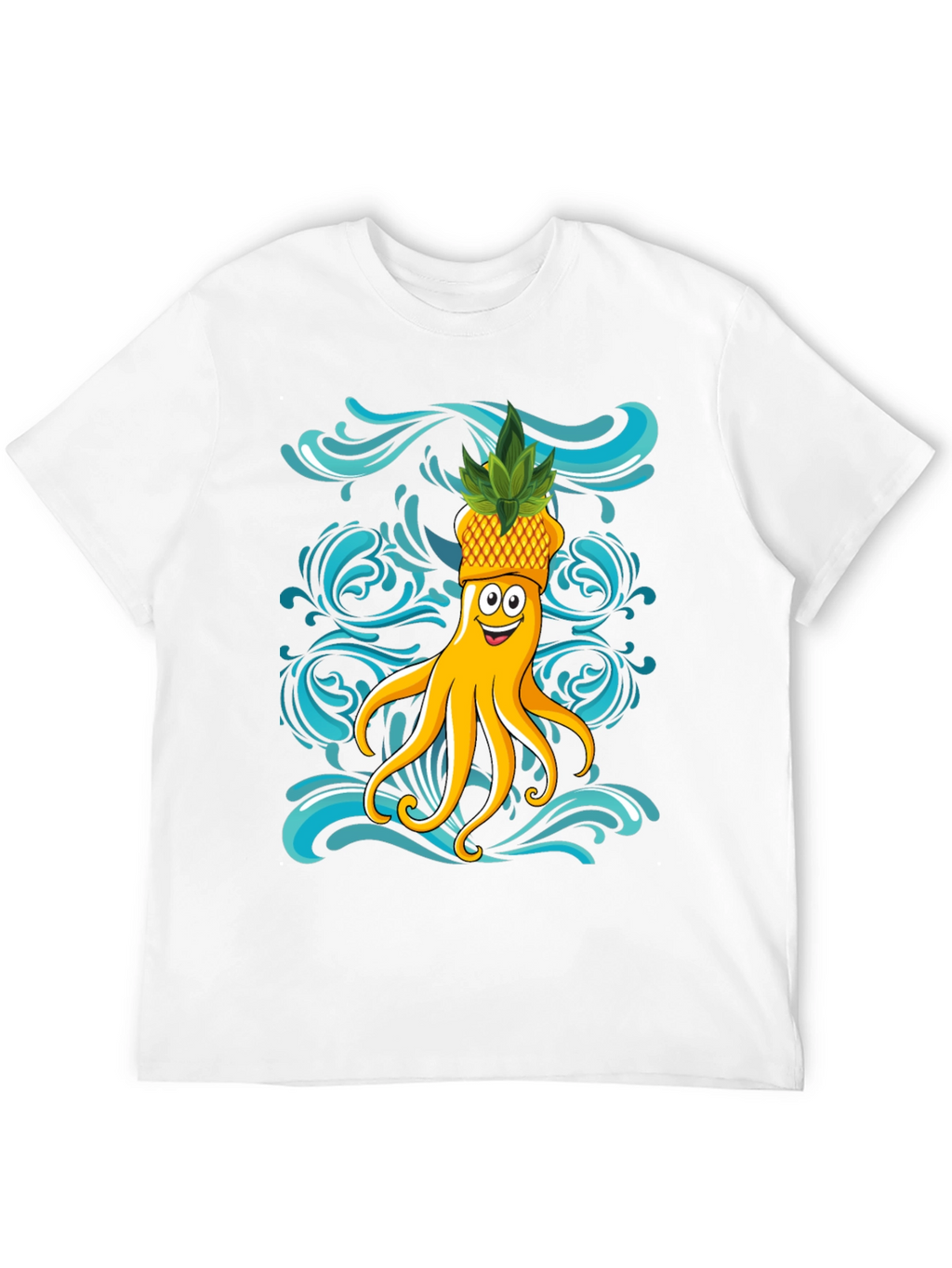 Octopus Pineapple T-Shirt - Fun Summer Design