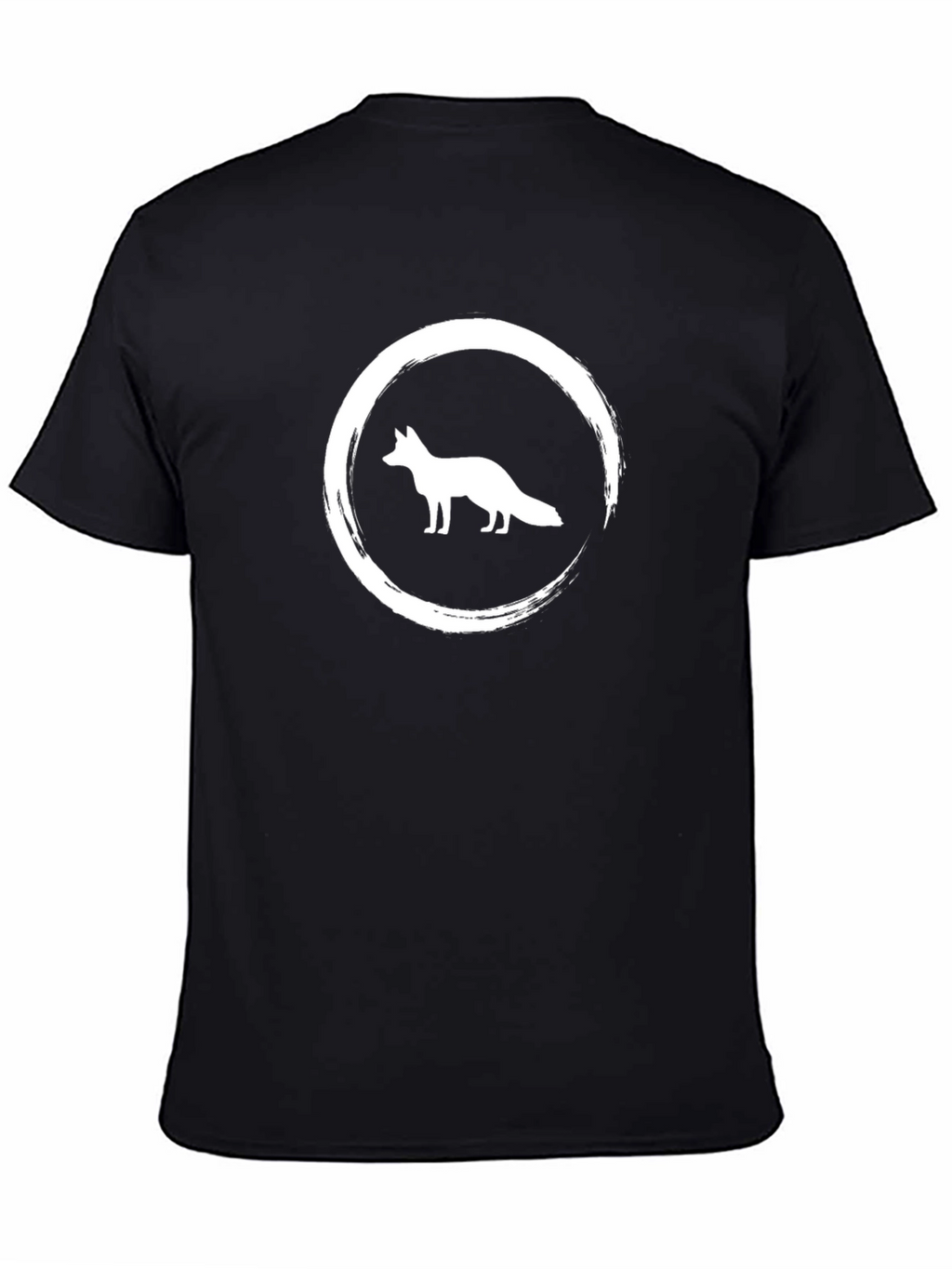 Mens Black T-Shirt with Fox Graphic Design