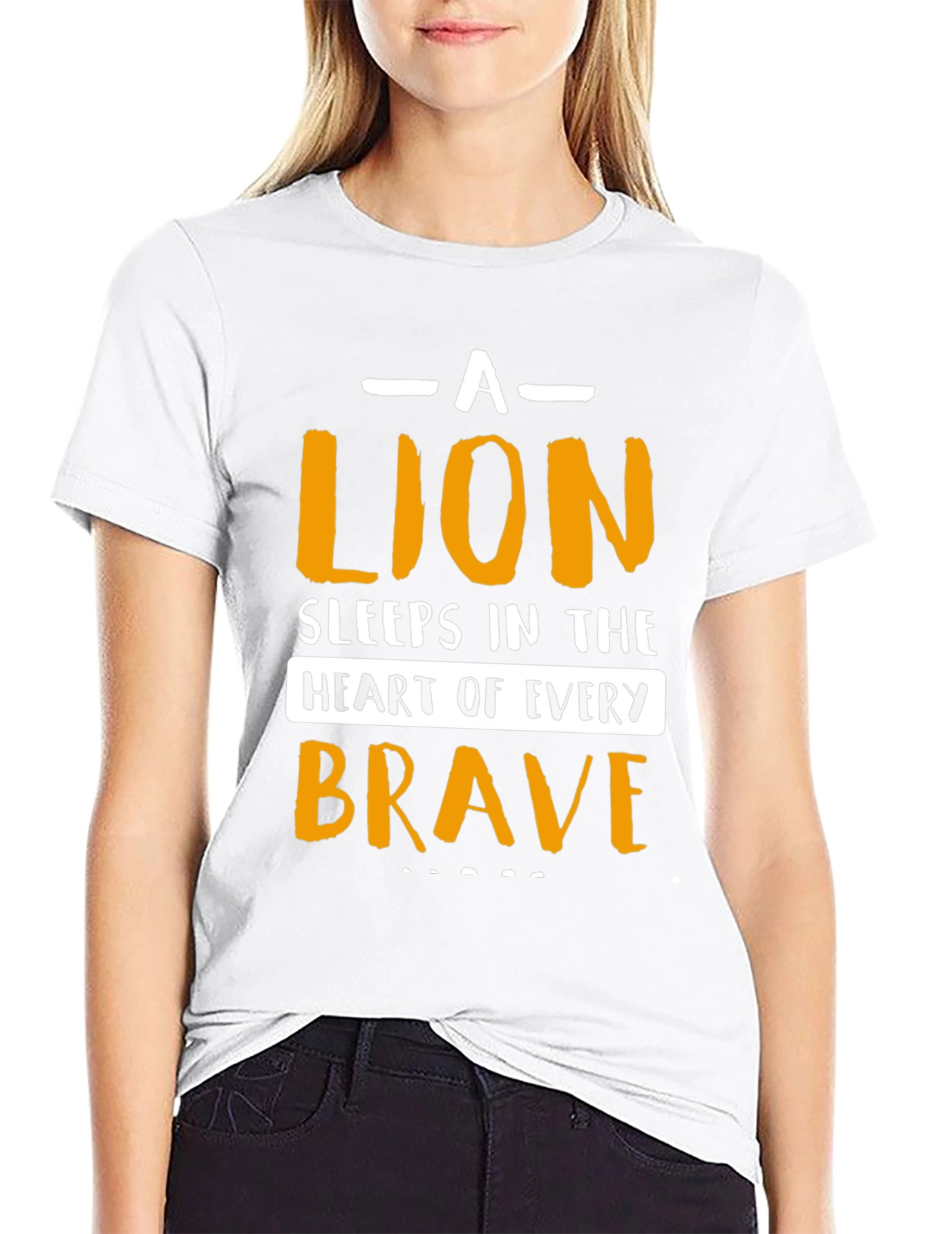 Brave Lion Graphic T-Shirt - Black
