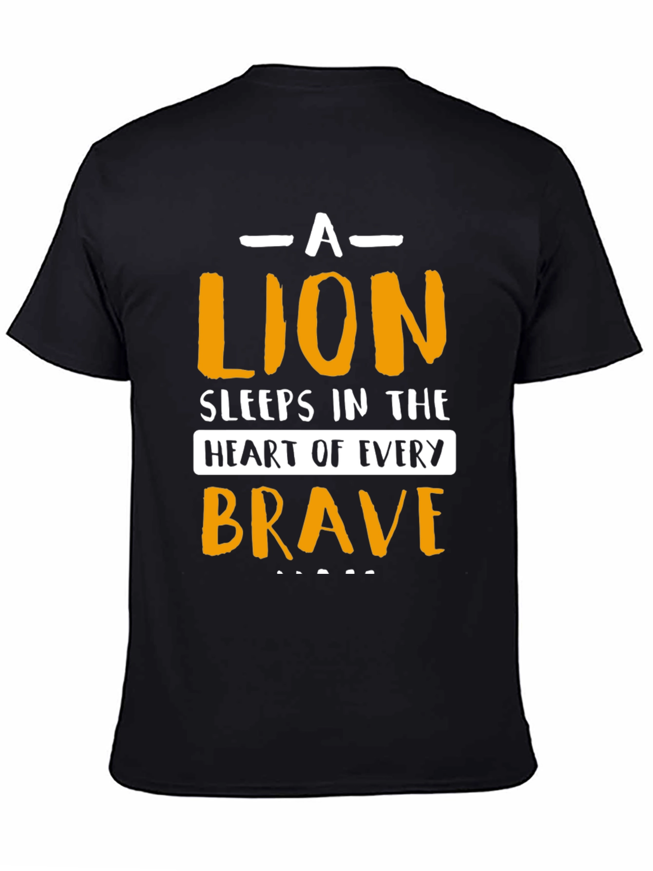 Brave Lion Graphic T-Shirt - Black