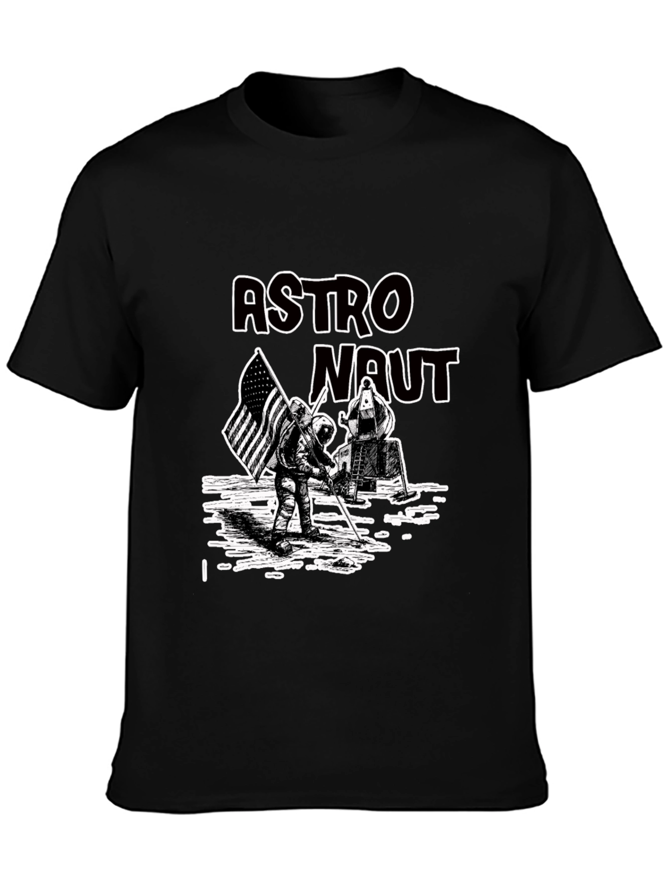 Astronaut Graphic Print Tee - Lunar Landing