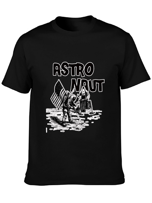 Astronaut Graphic Print Tee - Lunar Landing