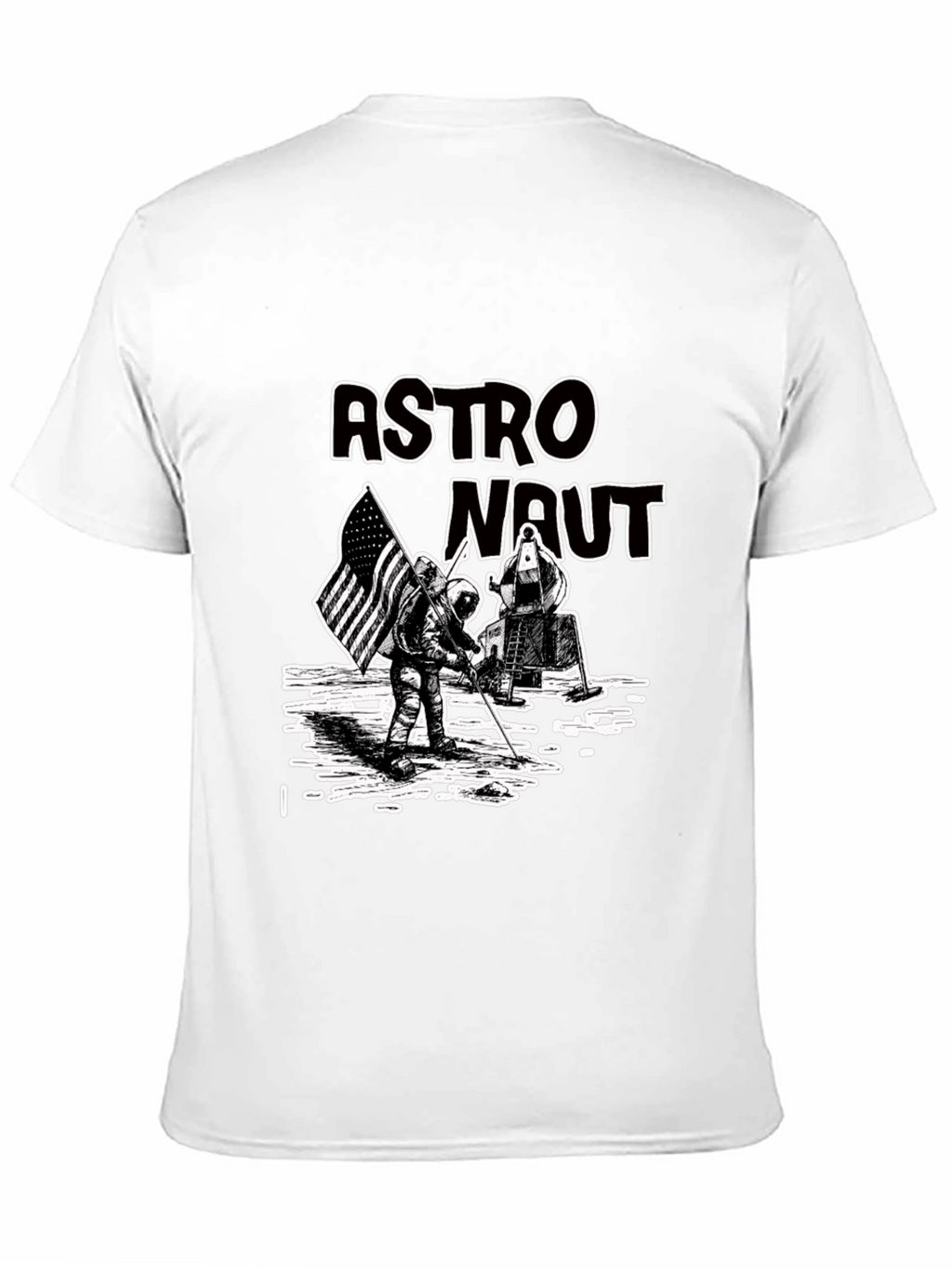 Astronaut Graphic Print Tee - Lunar Landing