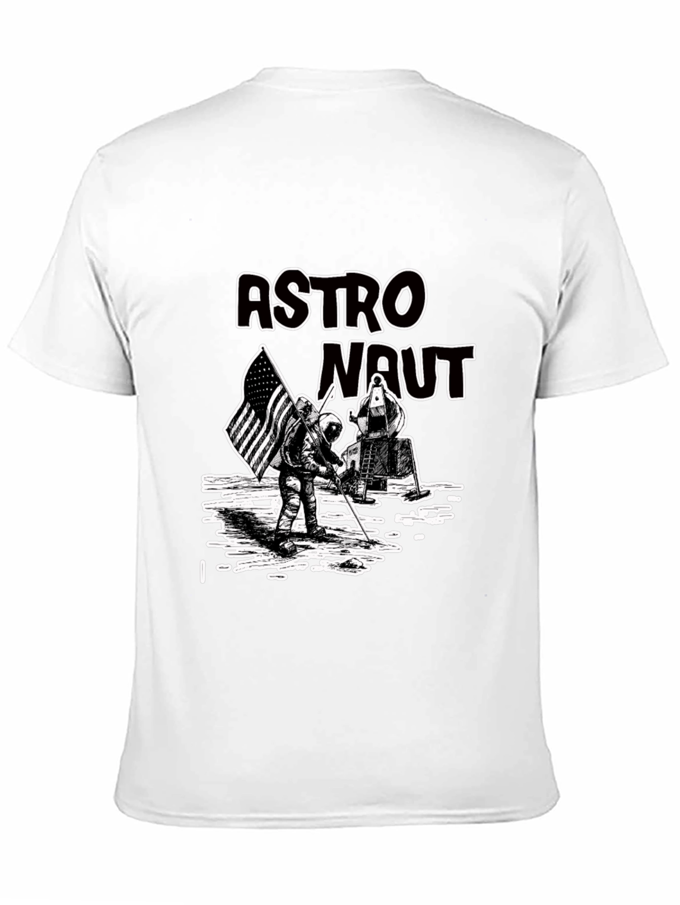 Astronaut Graphic Print Tee - Lunar Landing