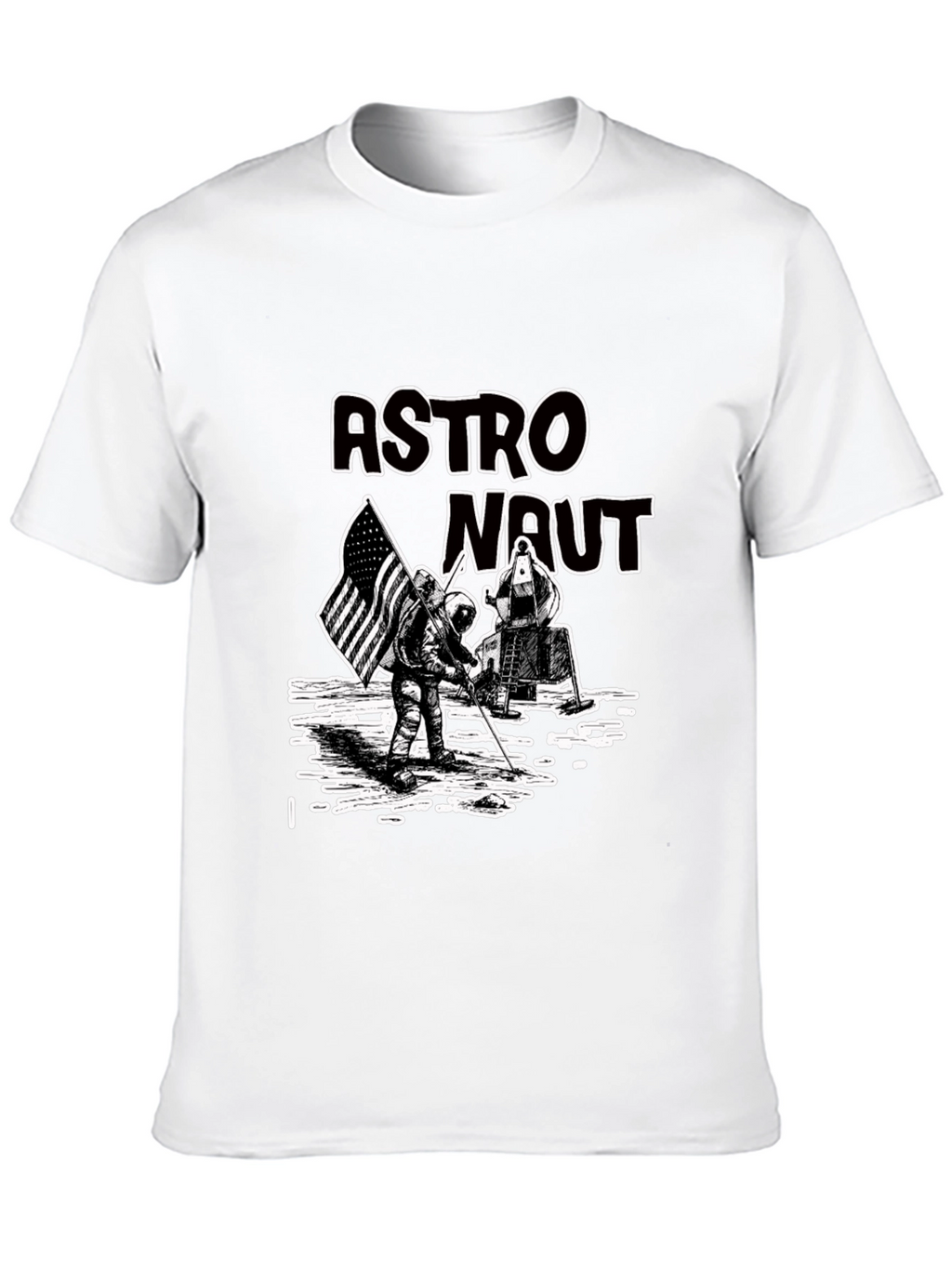 Astronaut Graphic Print Tee - Lunar Landing