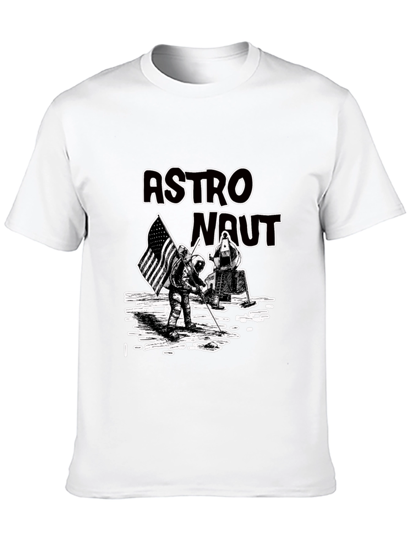 Astronaut Graphic Print Tee - Lunar Landing