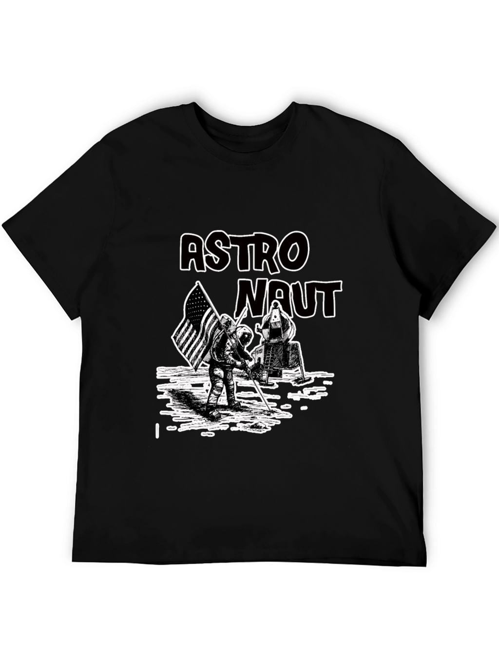Astronaut Graphic Print Tee - Lunar Landing