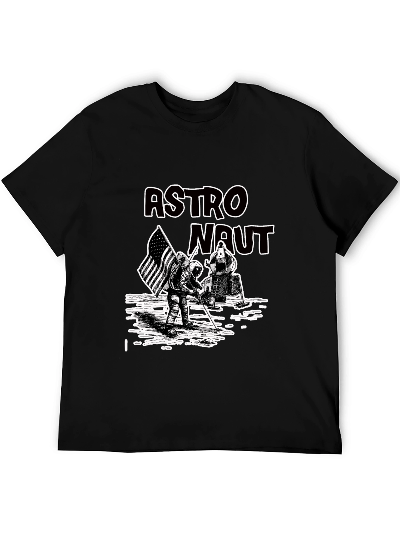 Astronaut Graphic Print Tee - Lunar Landing