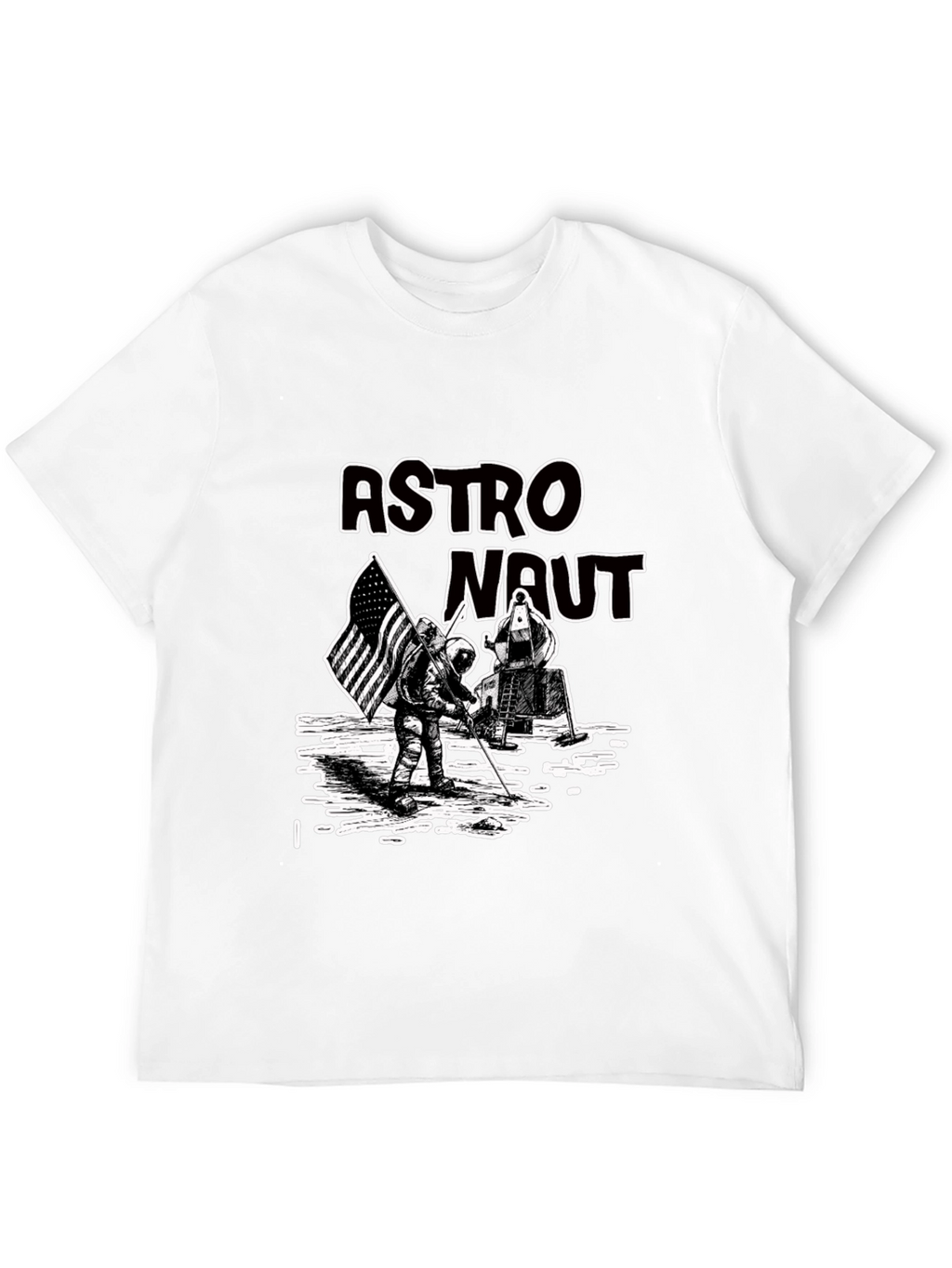 Astronaut Graphic Print Tee - Lunar Landing