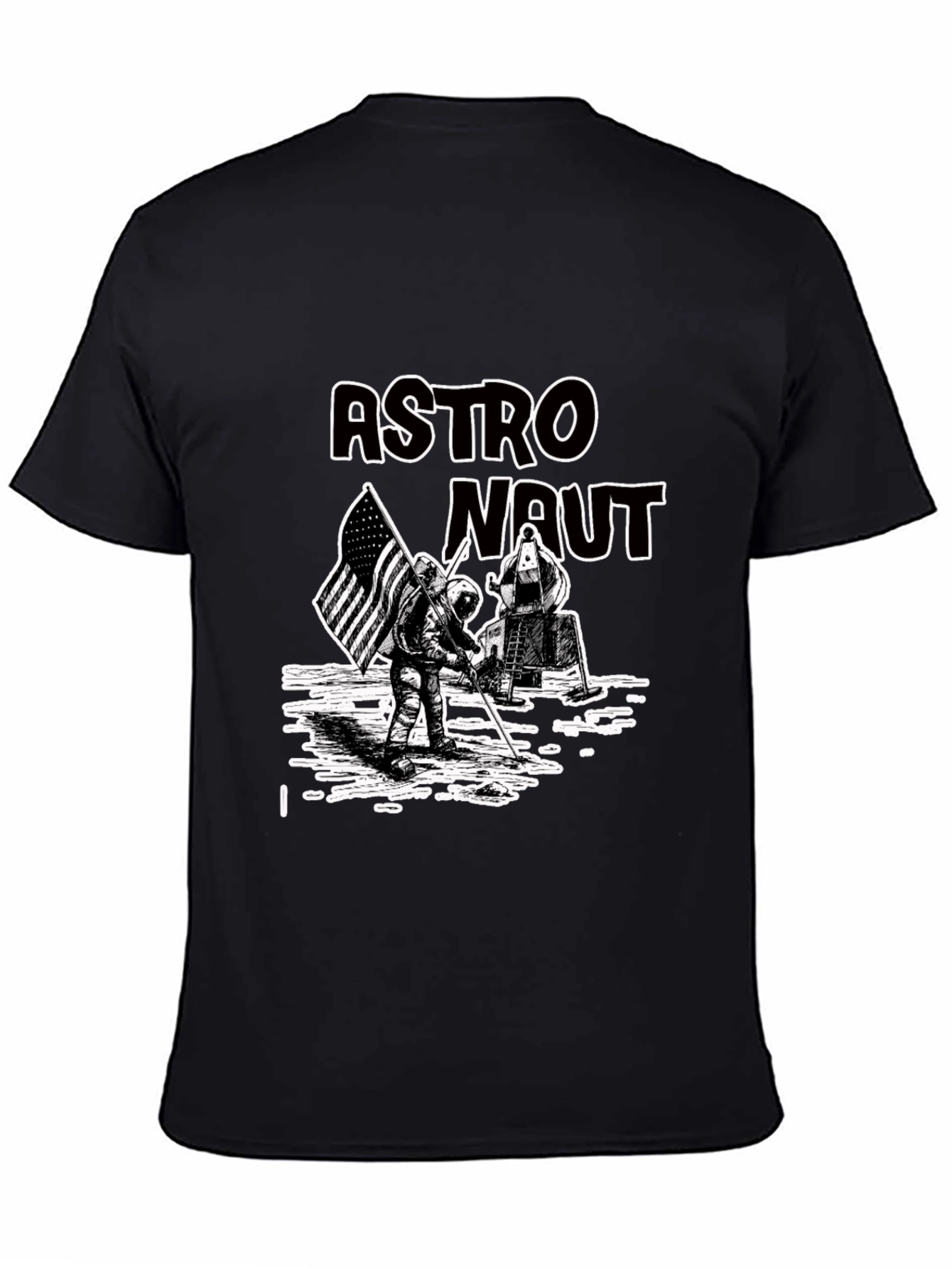 Astronaut Graphic Print Tee - Lunar Landing