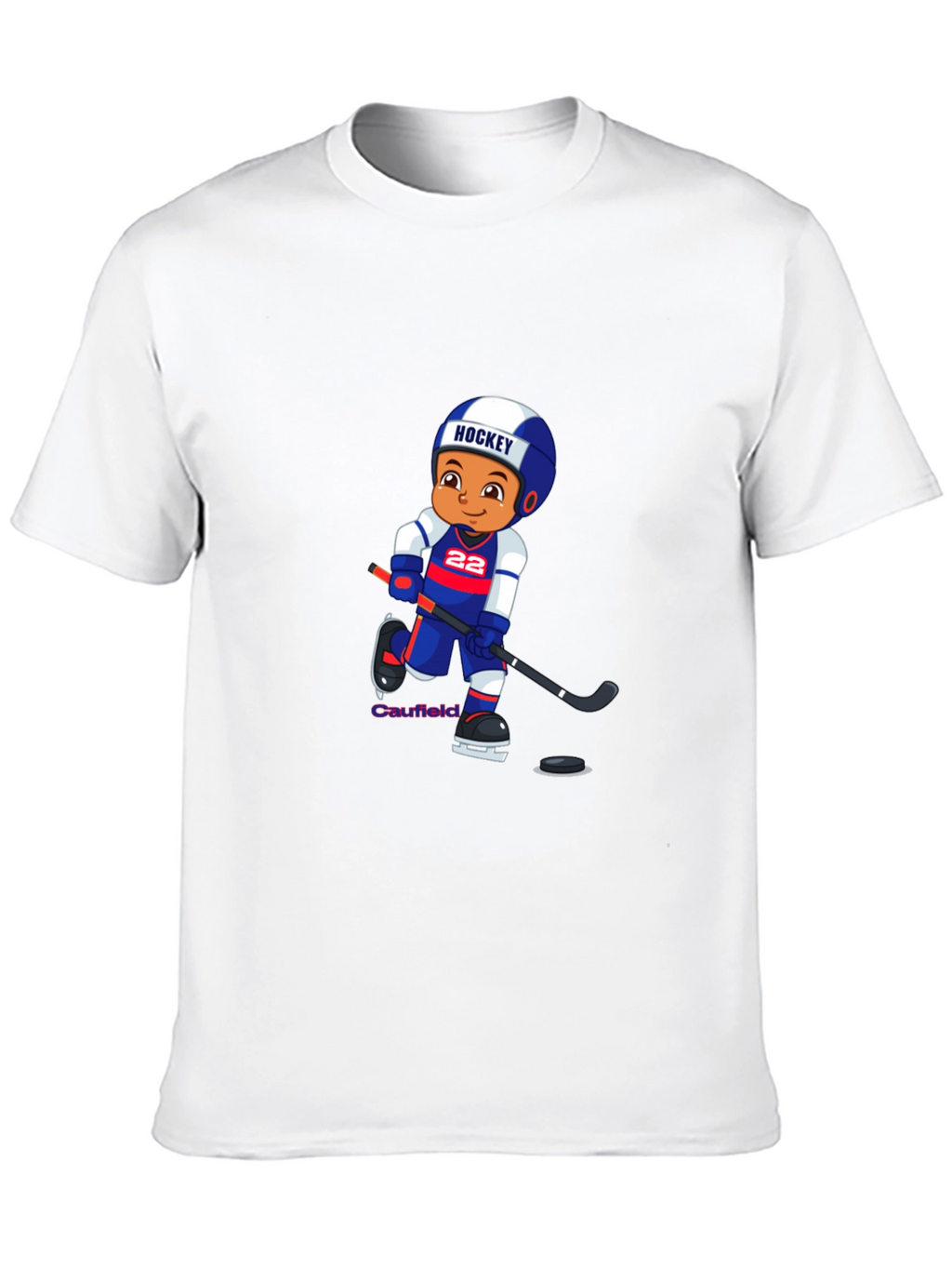 Hockey Cartoon Graphic T-Shirt