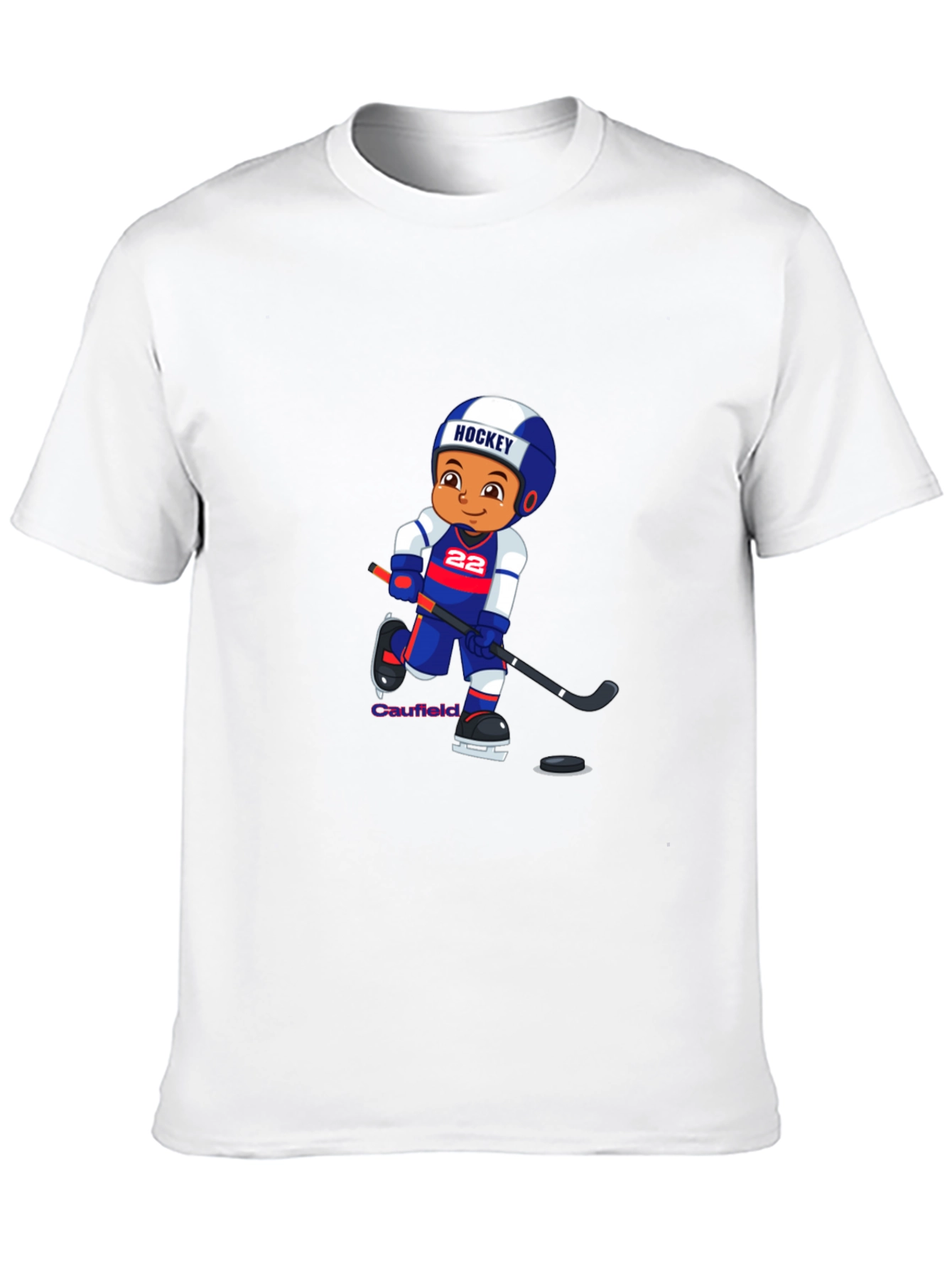 Hockey Cartoon Graphic T-Shirt