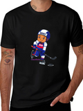 Hockey Cartoon Graphic T-Shirt