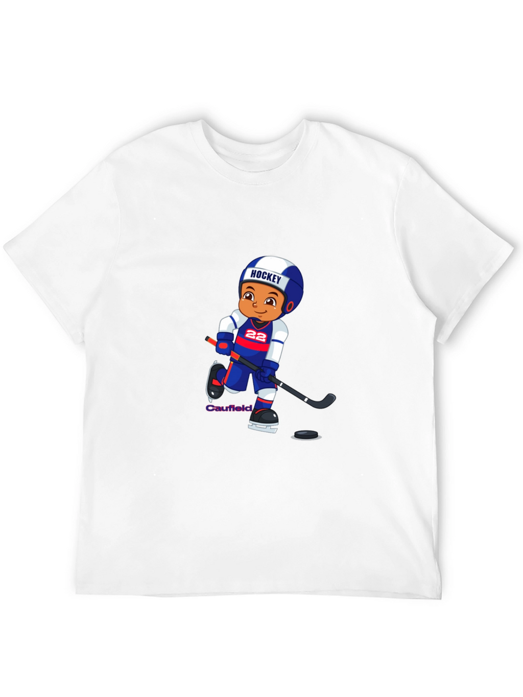 Hockey Cartoon Graphic T-Shirt