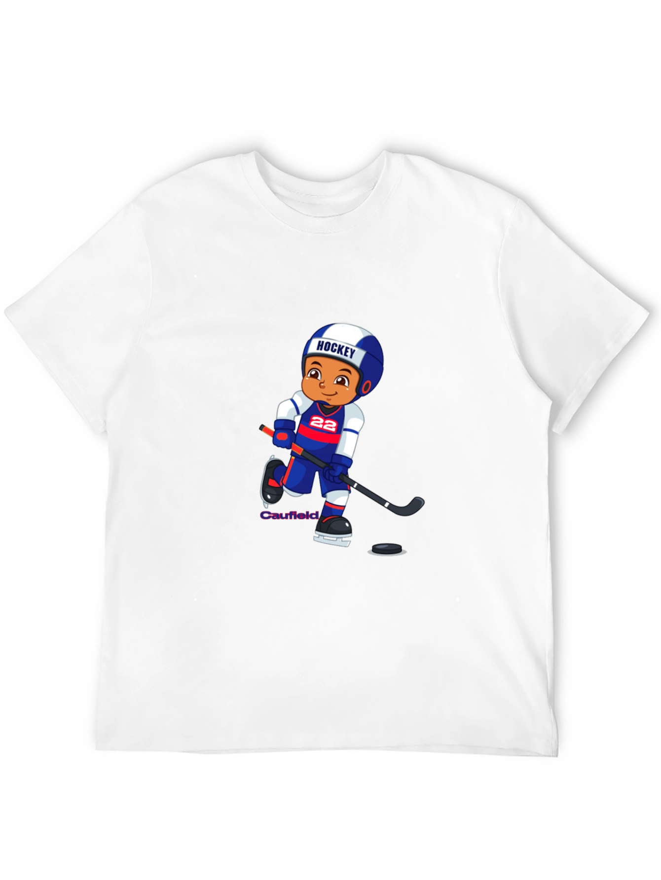 Hockey Cartoon Graphic T-Shirt