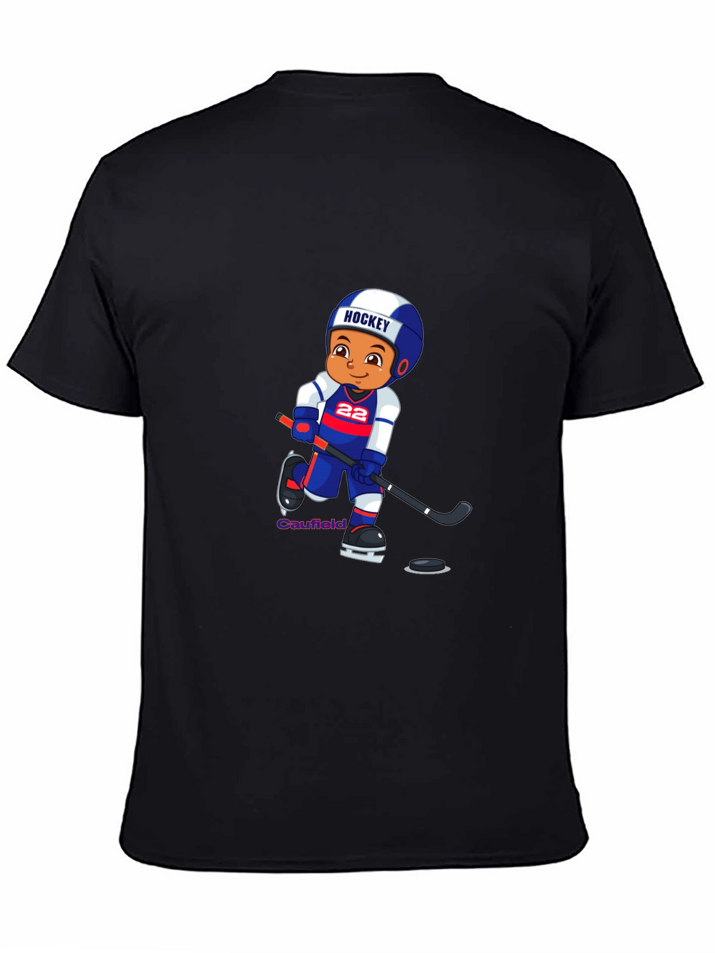 Hockey Cartoon Graphic T-Shirt
