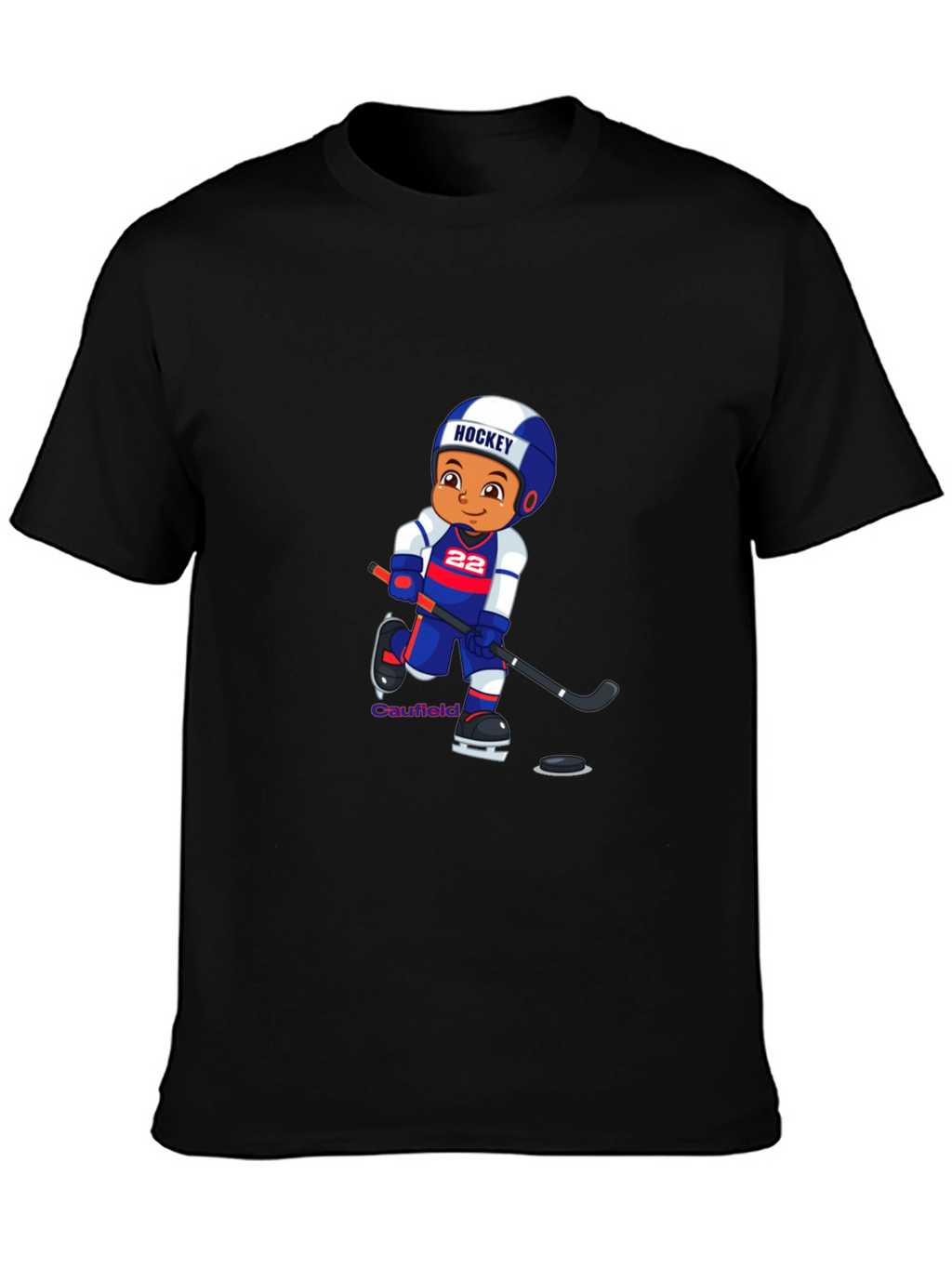 Hockey Cartoon Graphic T-Shirt