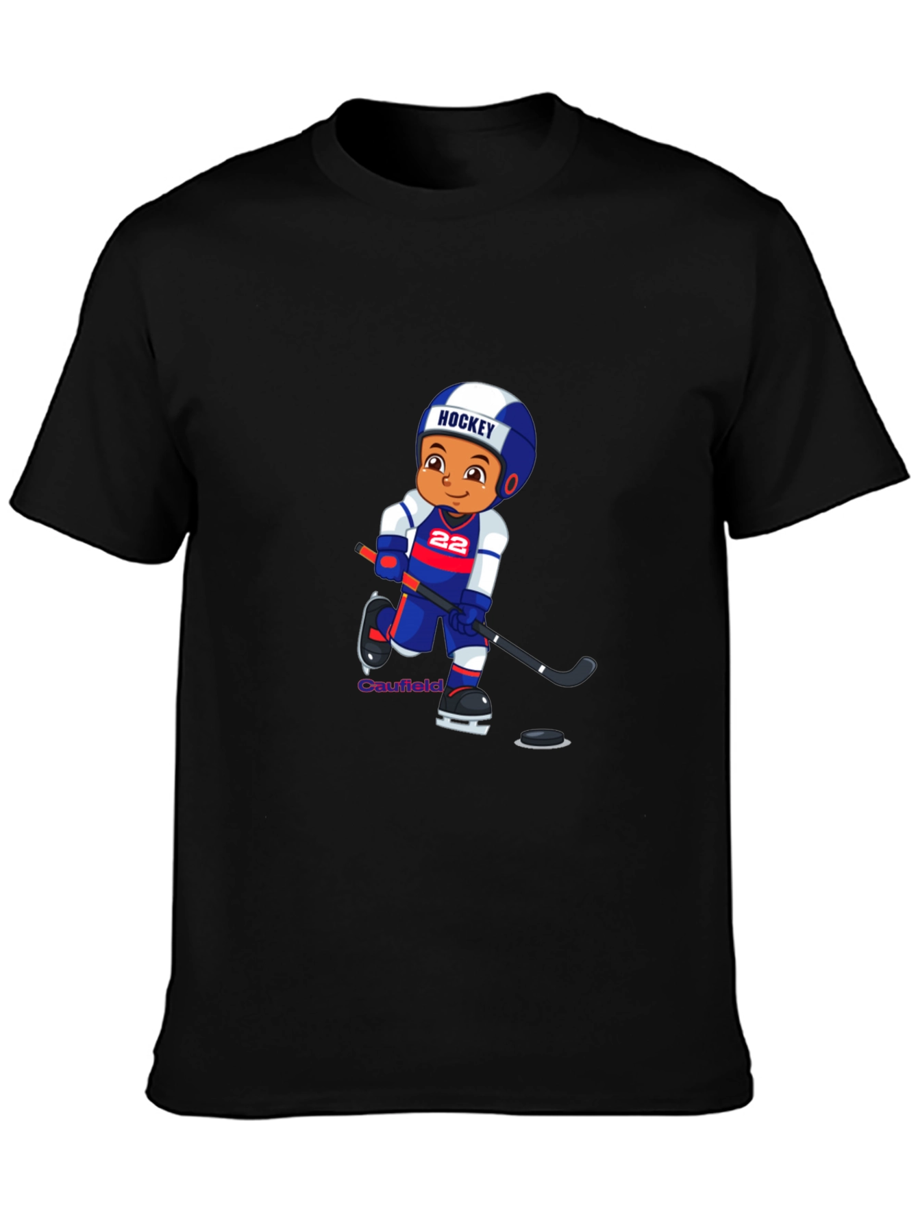 Hockey Cartoon Graphic T-Shirt