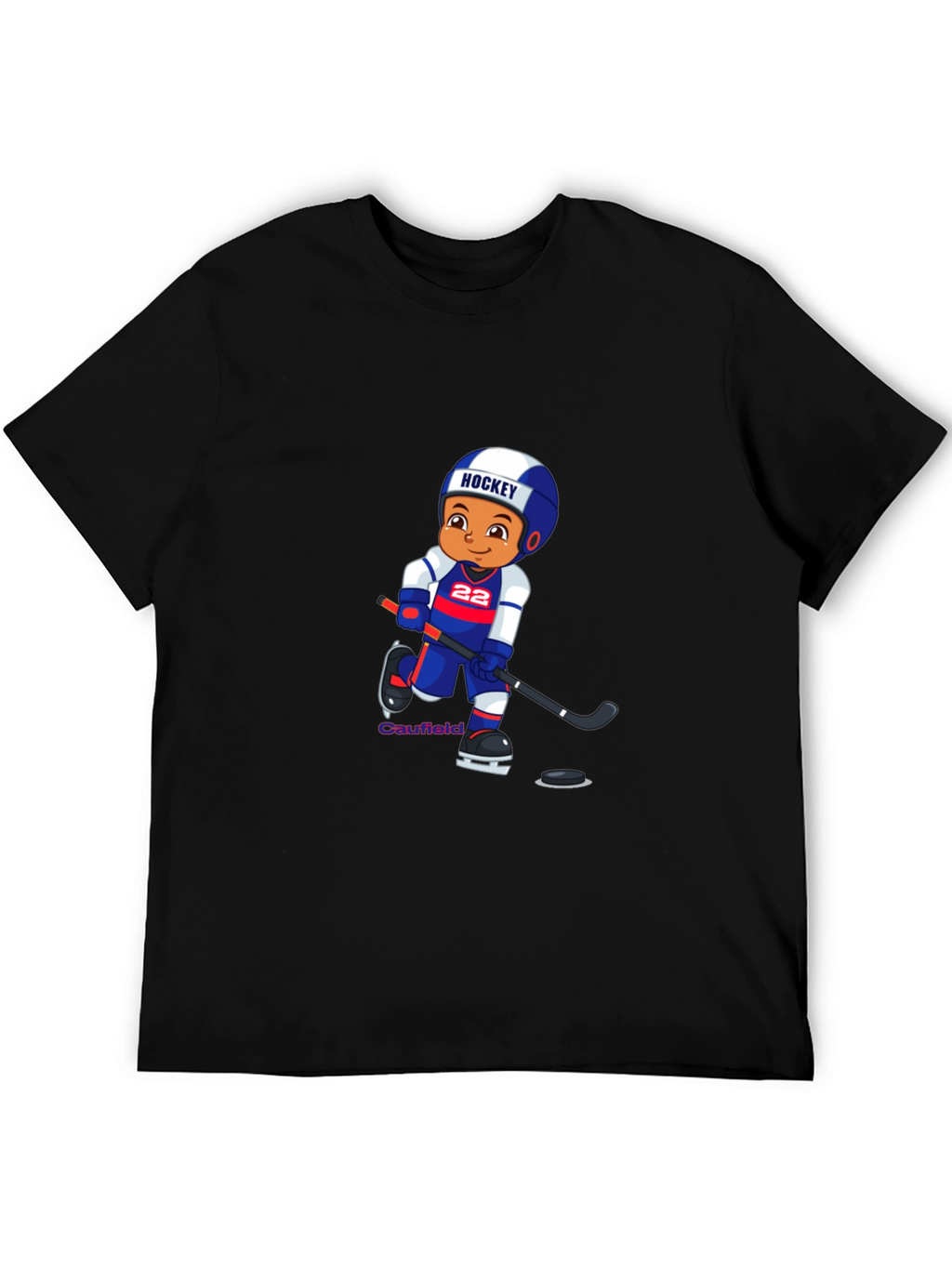 Hockey Cartoon Graphic T-Shirt
