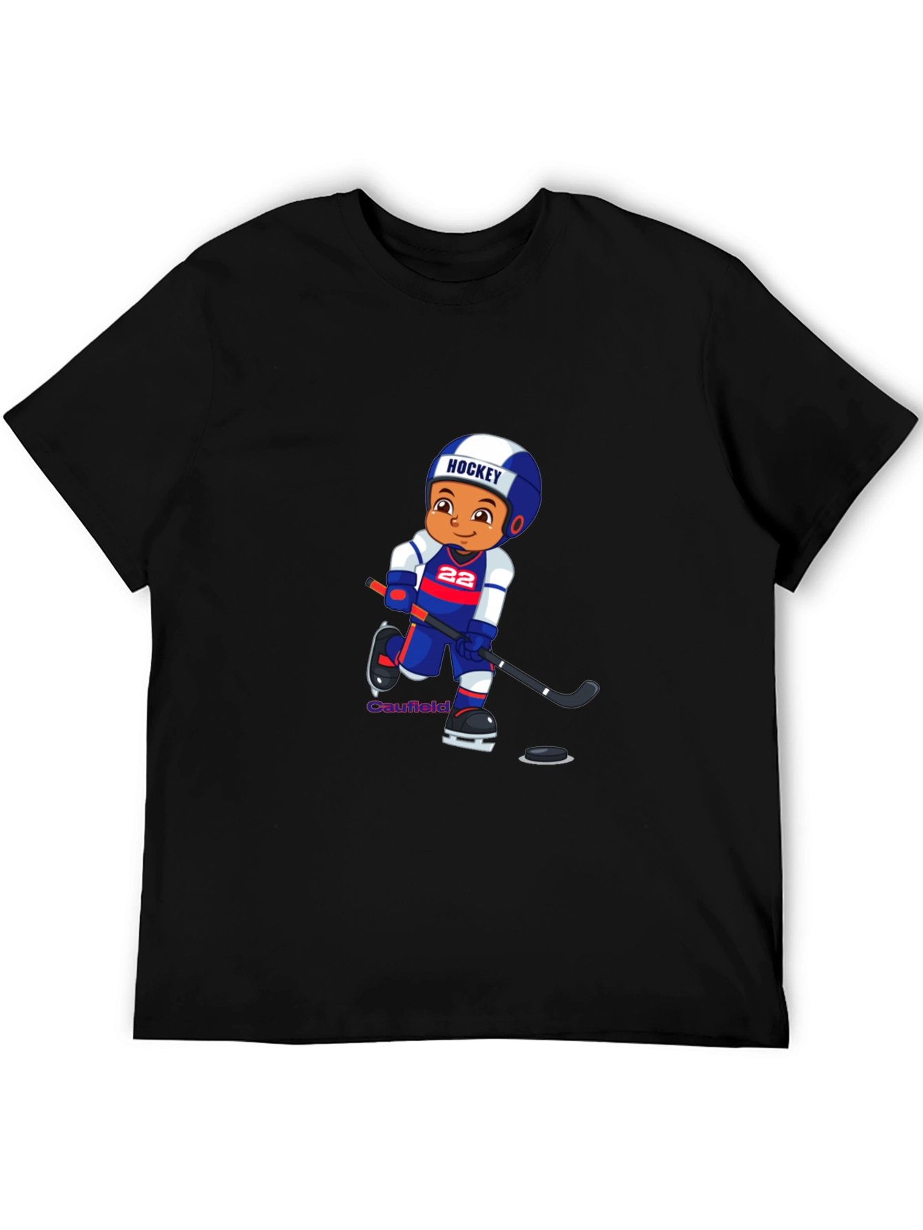 Hockey Cartoon Graphic T-Shirt