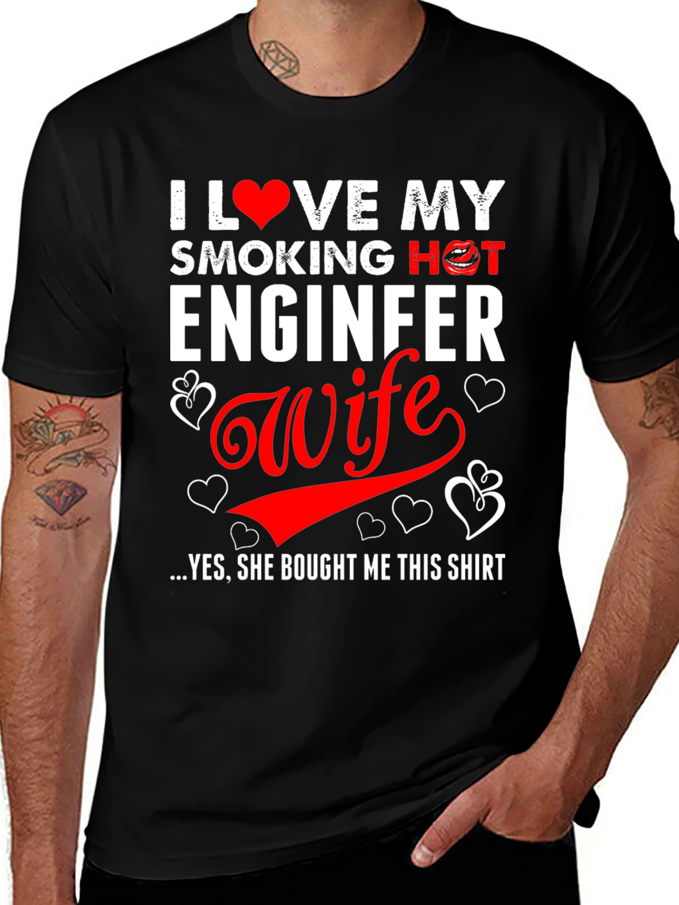 I Love My Engineer Wife Graphic T-Shirt