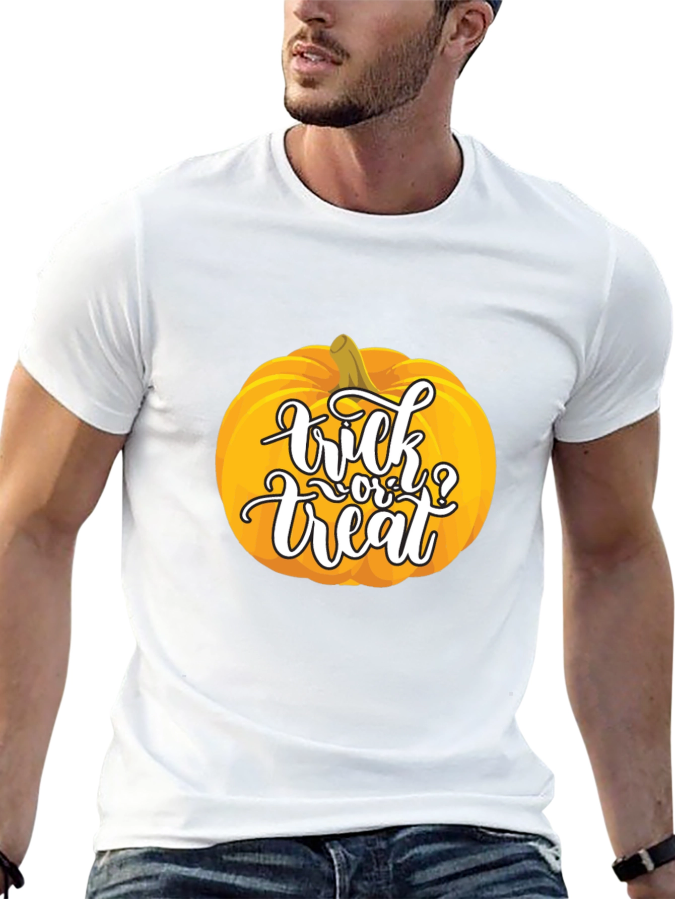 Halloween Pumpkin Trick or Treat Black T-Shirt