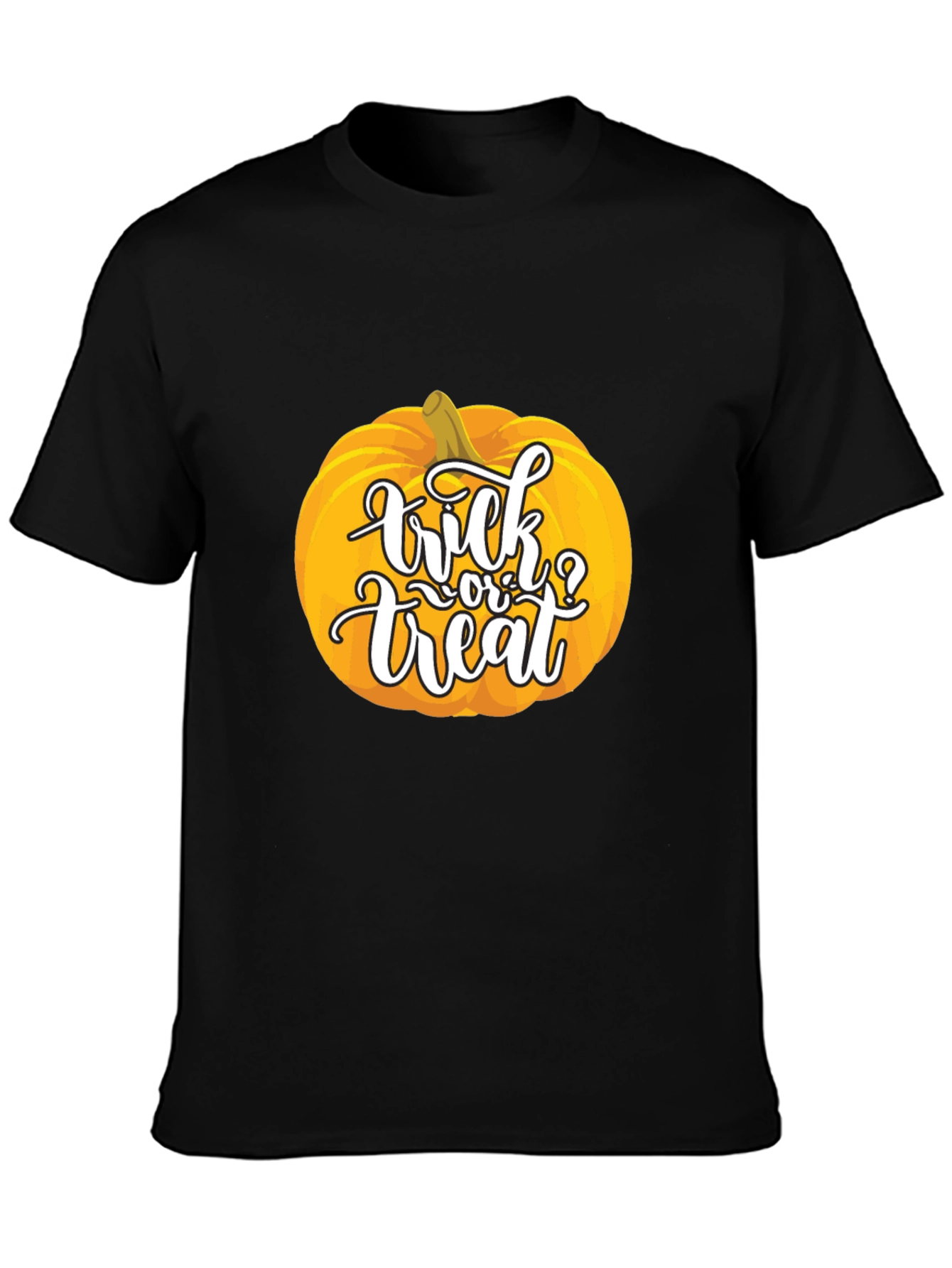 Halloween Pumpkin Trick or Treat Black T-Shirt