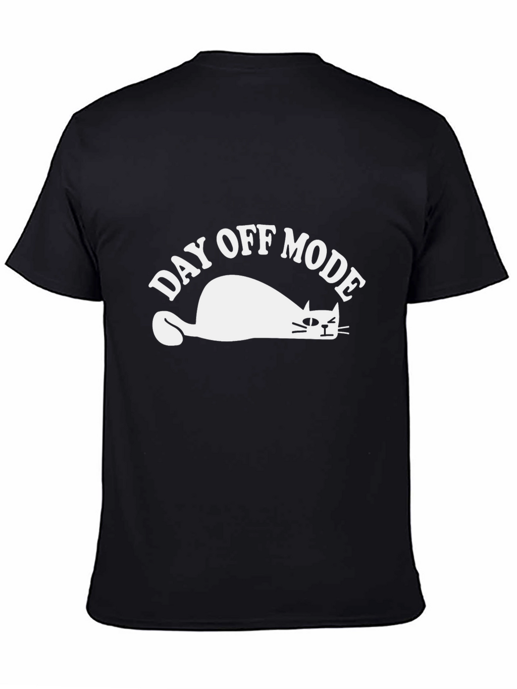Day Off Mode T-Shirt - Relaxed Lazy Cat Design