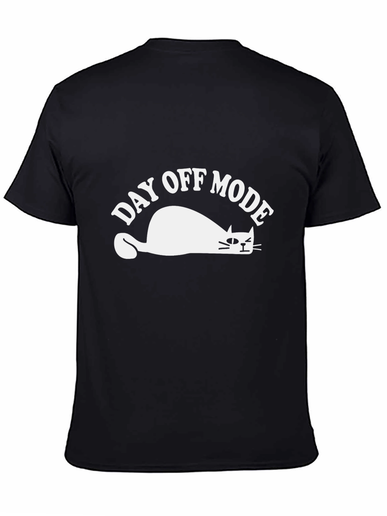 Day Off Mode T-Shirt - Relaxed Lazy Cat Design