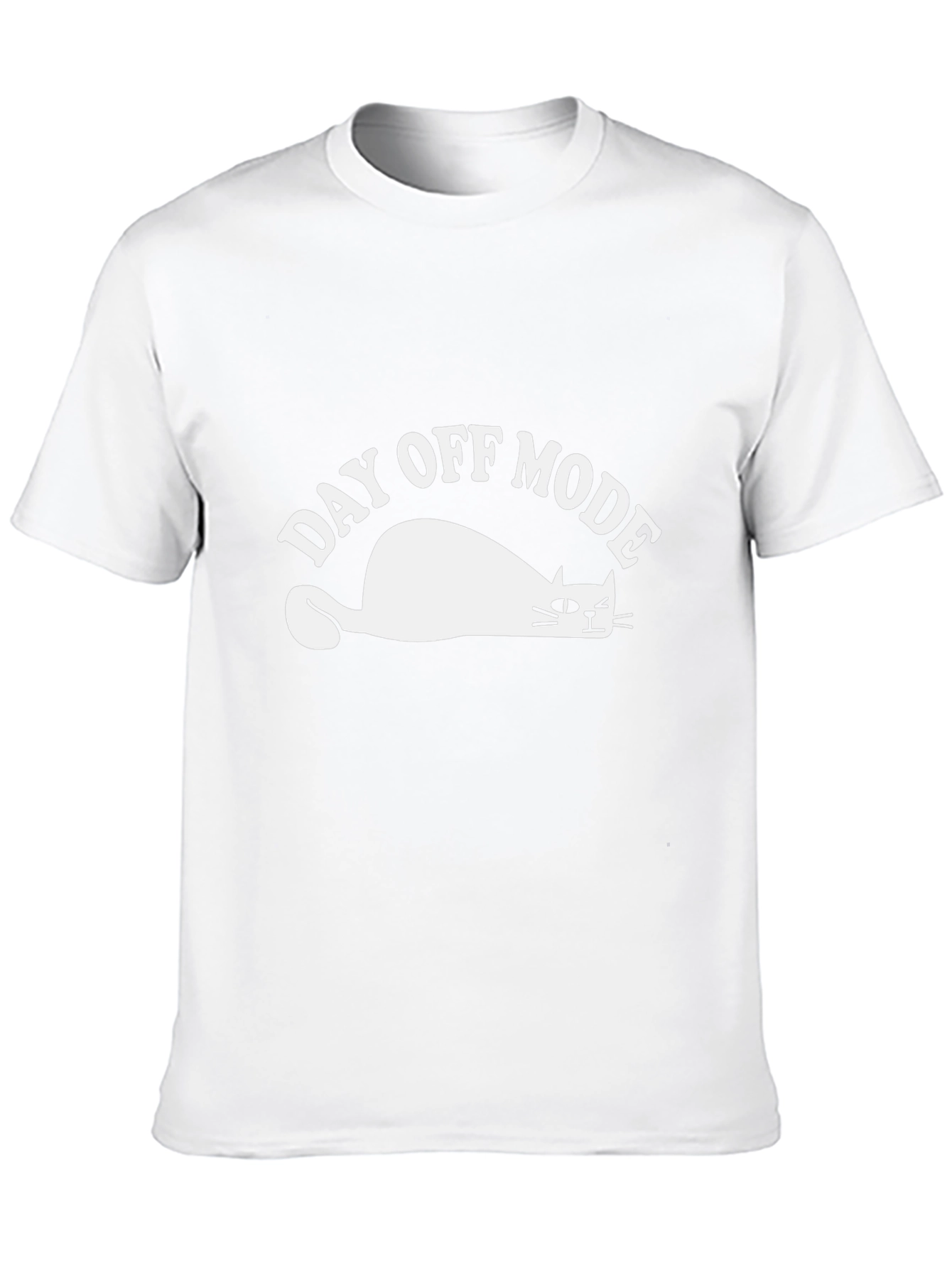 Day Off Mode T-Shirt - Relaxed Lazy Cat Design