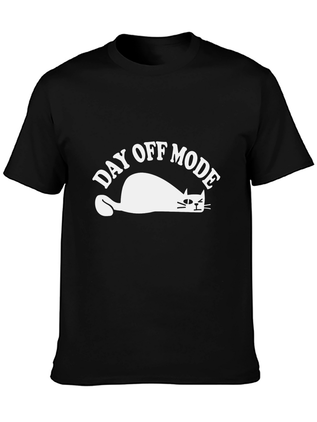 Day Off Mode T-Shirt - Relaxed Lazy Cat Design