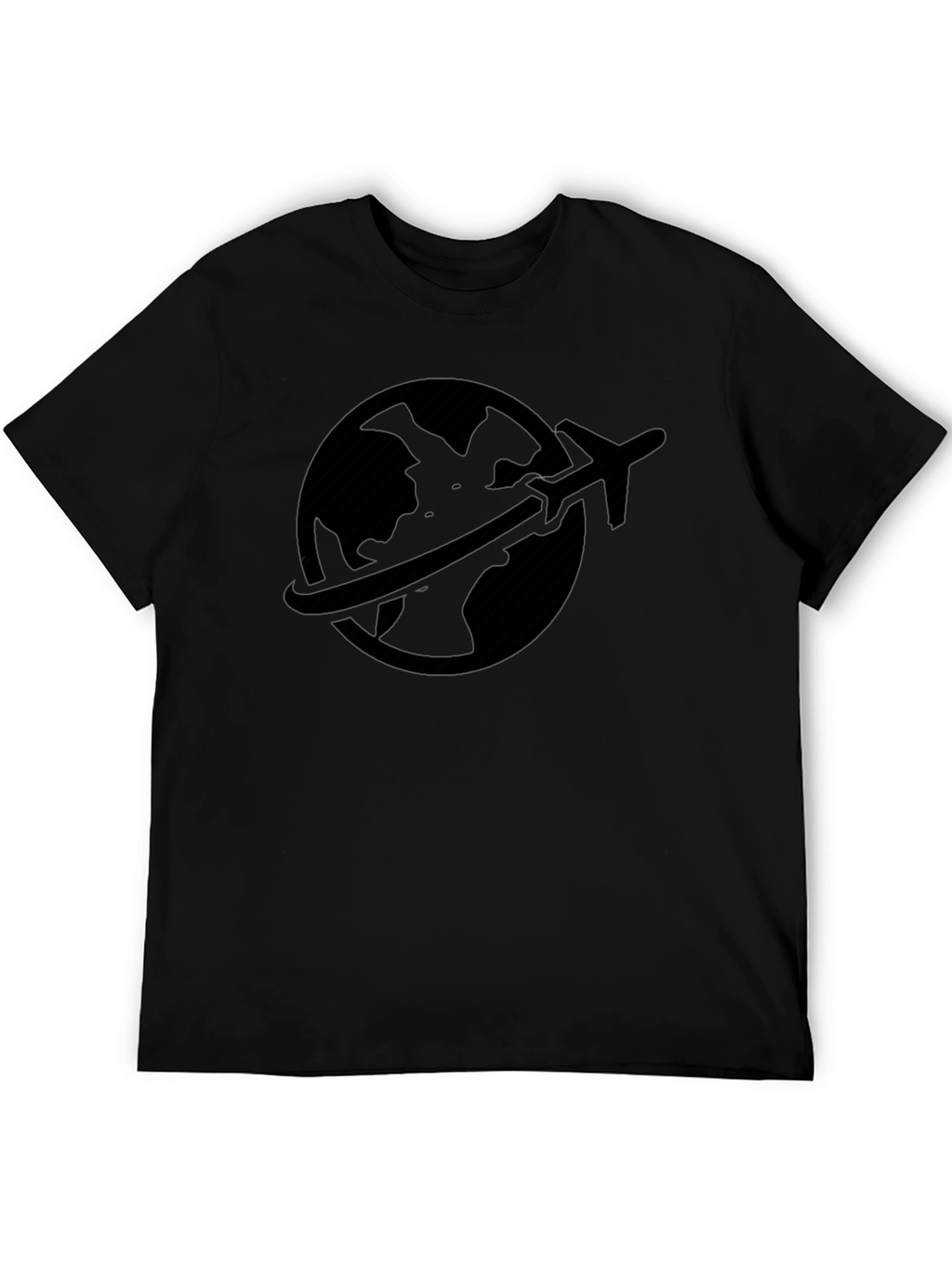 Travel Globe Graphic Tee - Black