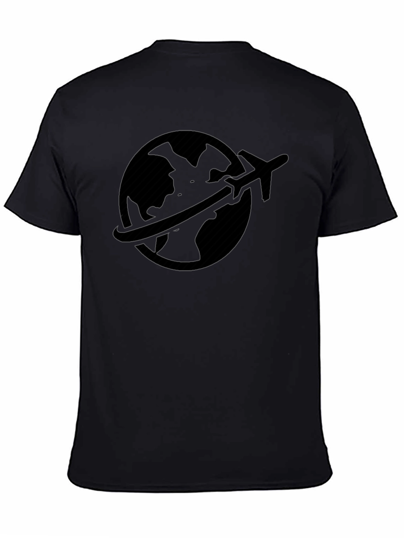 Travel Globe Graphic Tee - Black