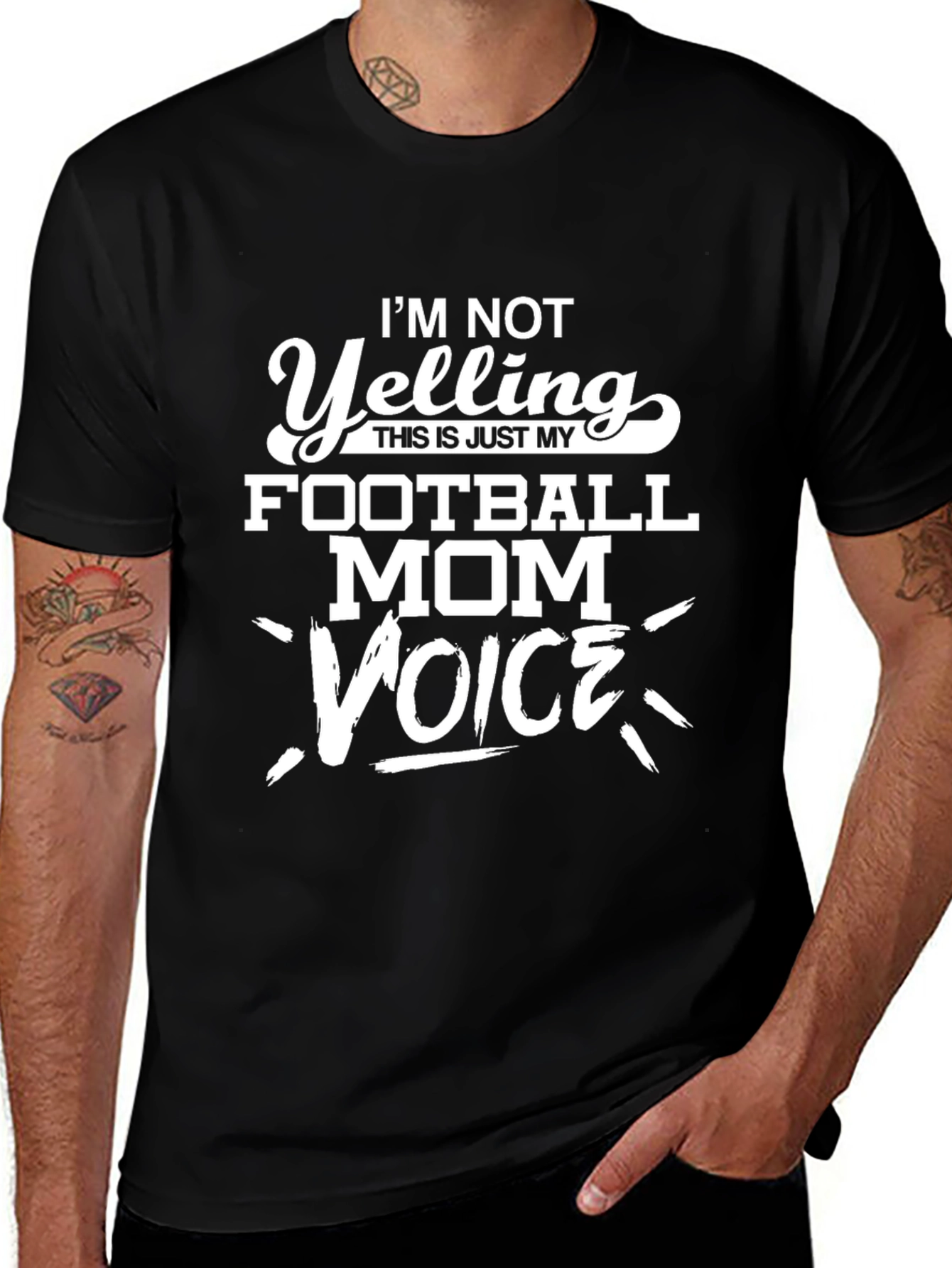 Football Mom Voice Tee - Funny Graphic T-Shirt