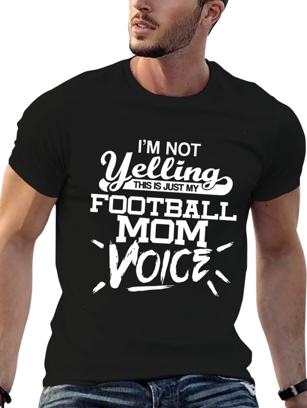 Football Mom Voice Tee - Funny Graphic T-Shirt