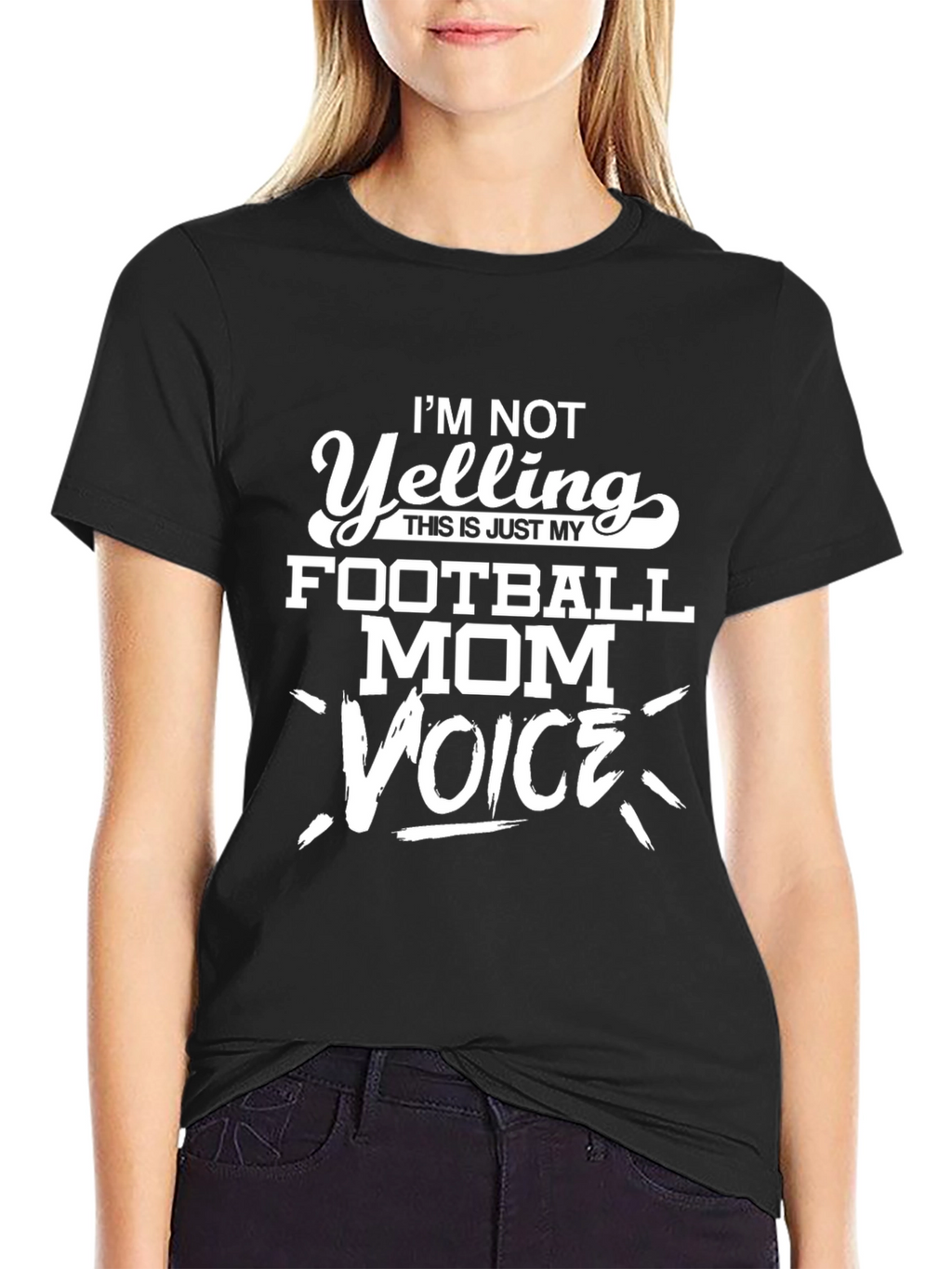 Football Mom Voice Tee - Funny Graphic T-Shirt