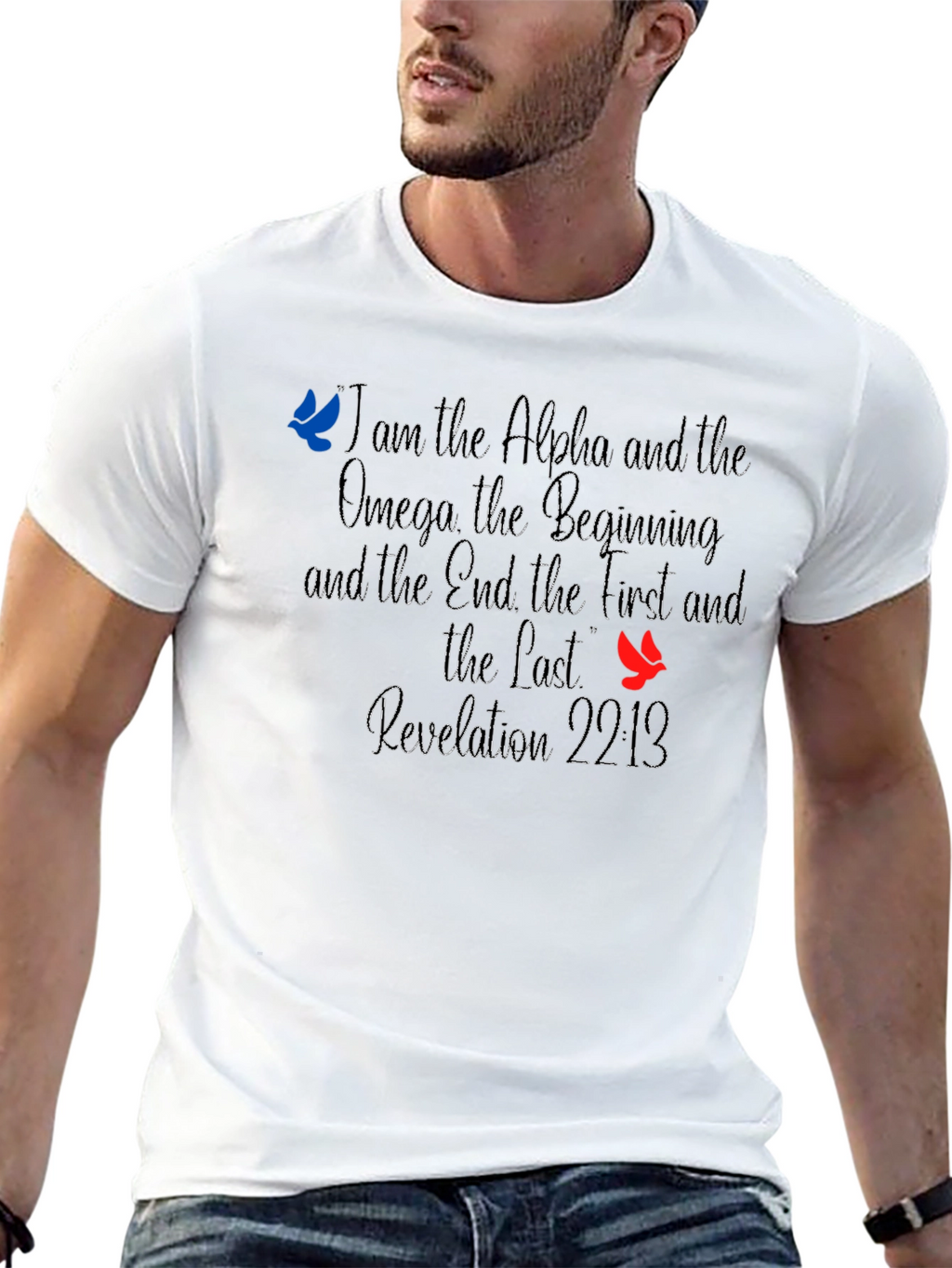 Alpha and Omega Revelation 22:13 T-Shirt
